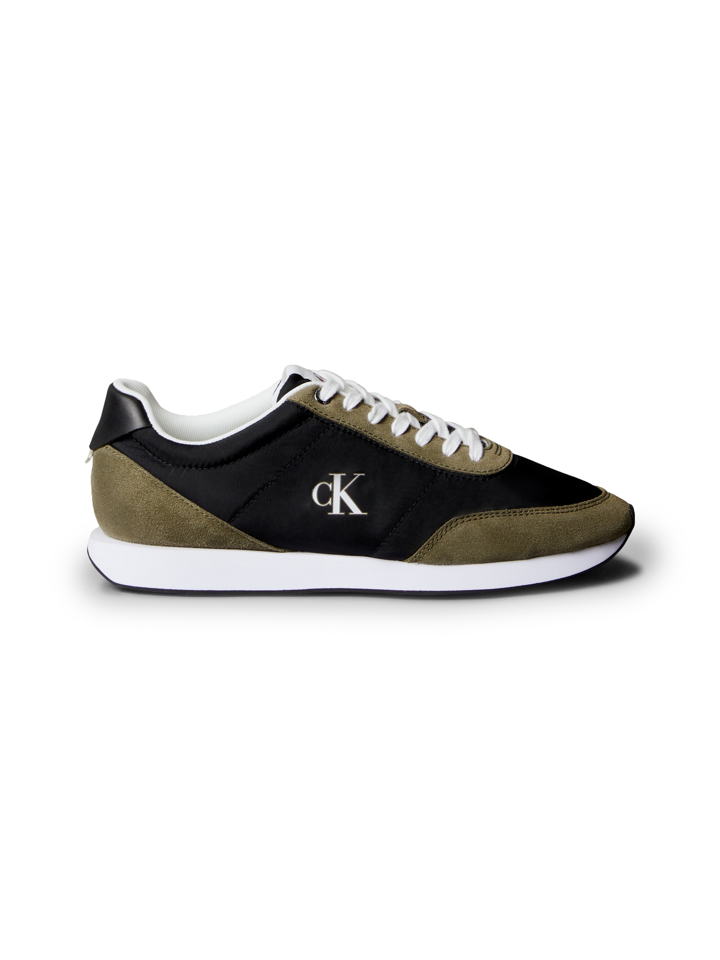 Calvin Klein Jeans Sneaker »RETRO RUNNER ESS MIX MAT«, Runner-Sneaker, Freizeitschuh, Halbschuh mit seitlichem CK-Logo