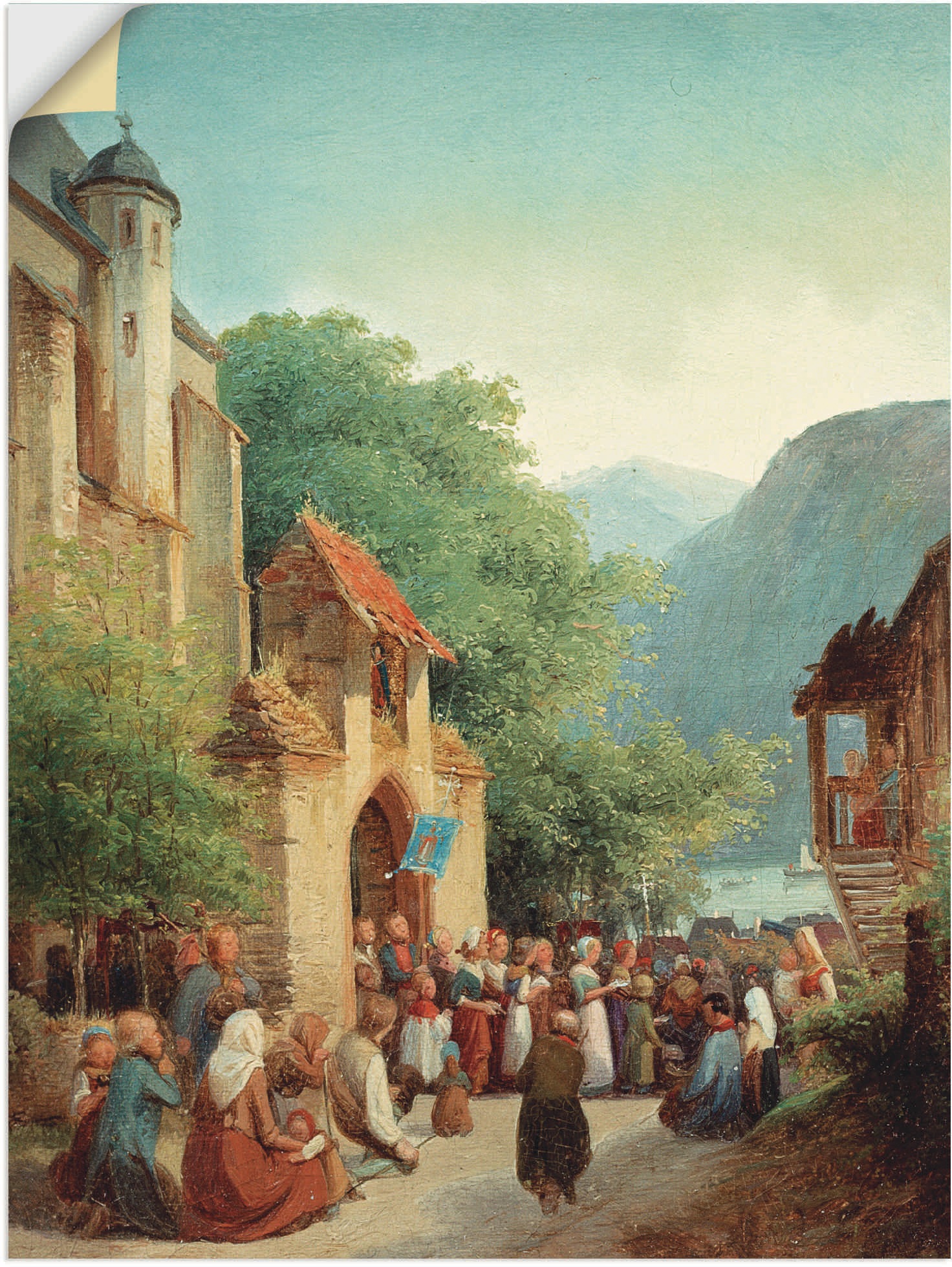 Artland Wandbild »Prozession am Rhein«, kaufen BAUR Größen Poster versch. oder (1 als Wandaufkleber Leinwandbild, Alubild, in St.), | historische Ereignisse