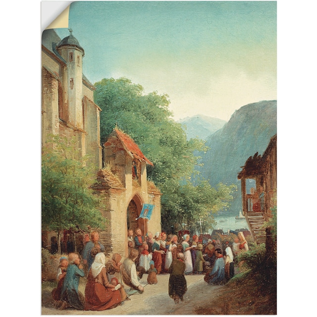 Artland Wandbild »Prozession am Rhein«, historische Ereignisse, (1 St.),  als Alubild, Leinwandbild, Wandaufkleber oder Poster in versch. Größen  kaufen | BAUR