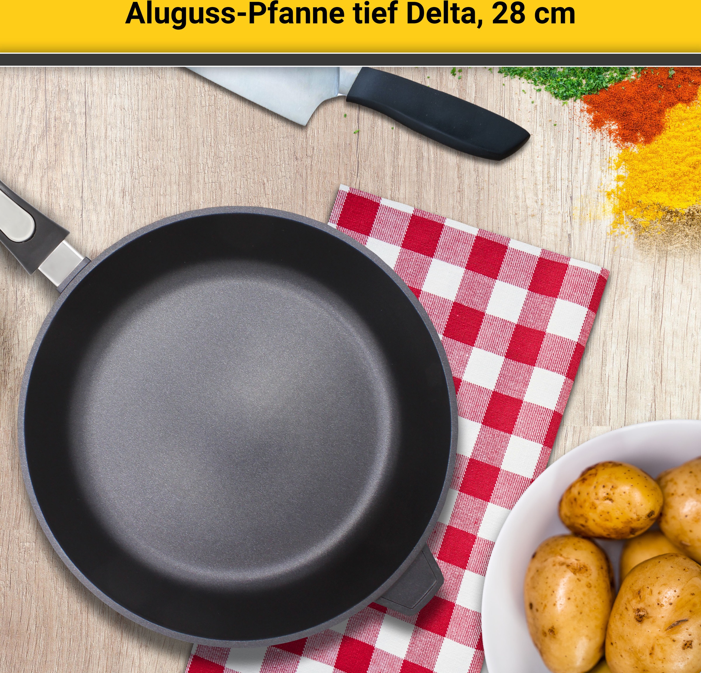 Krüger Haushaltswaren 21628D Delta Pfanne 28 cm