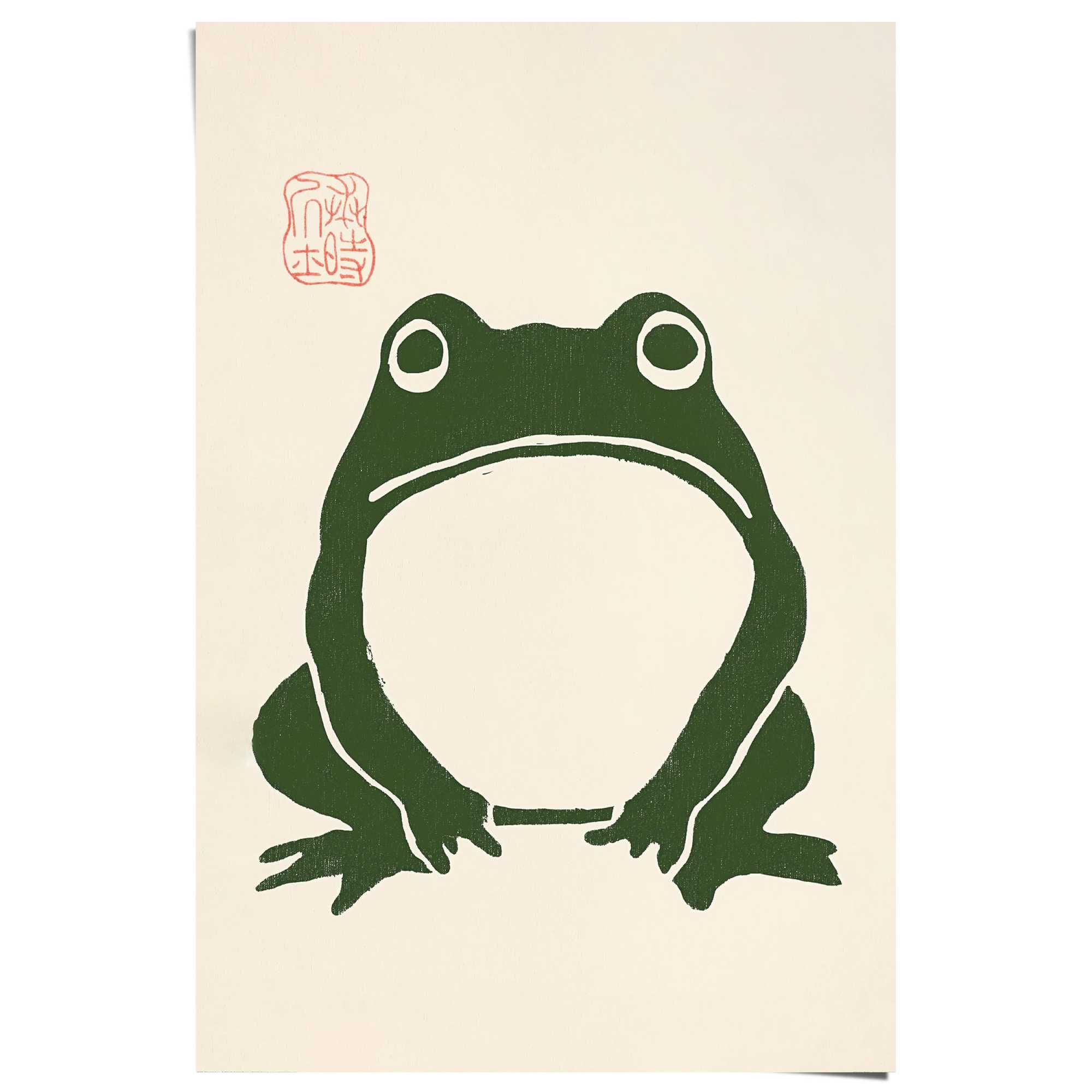 Reinders! Poster »Matsumoto Hoji - Frog« Gemälde 1 Stk. tlg. Wohnzimmer - Beige - Bilderdruckpapier - Berühmte Künstler -61x91,5 cm