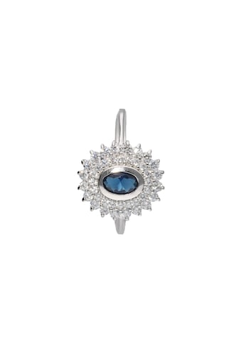 Smart Jewel Silberring »mit Zirkonia und dunkelblauem Kristallstein, Silber 925« kaufen