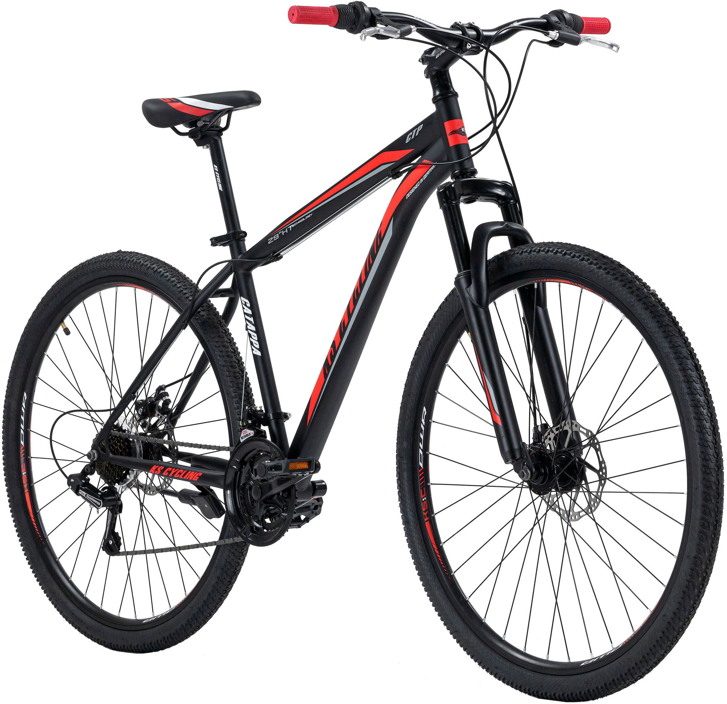 KS Cycling Mountainbike »Catappa«, 21 Gang, Shimano, Tourney Schaltwerk, Kettenschaltung, für Damen und Herren, Kettenschaltung