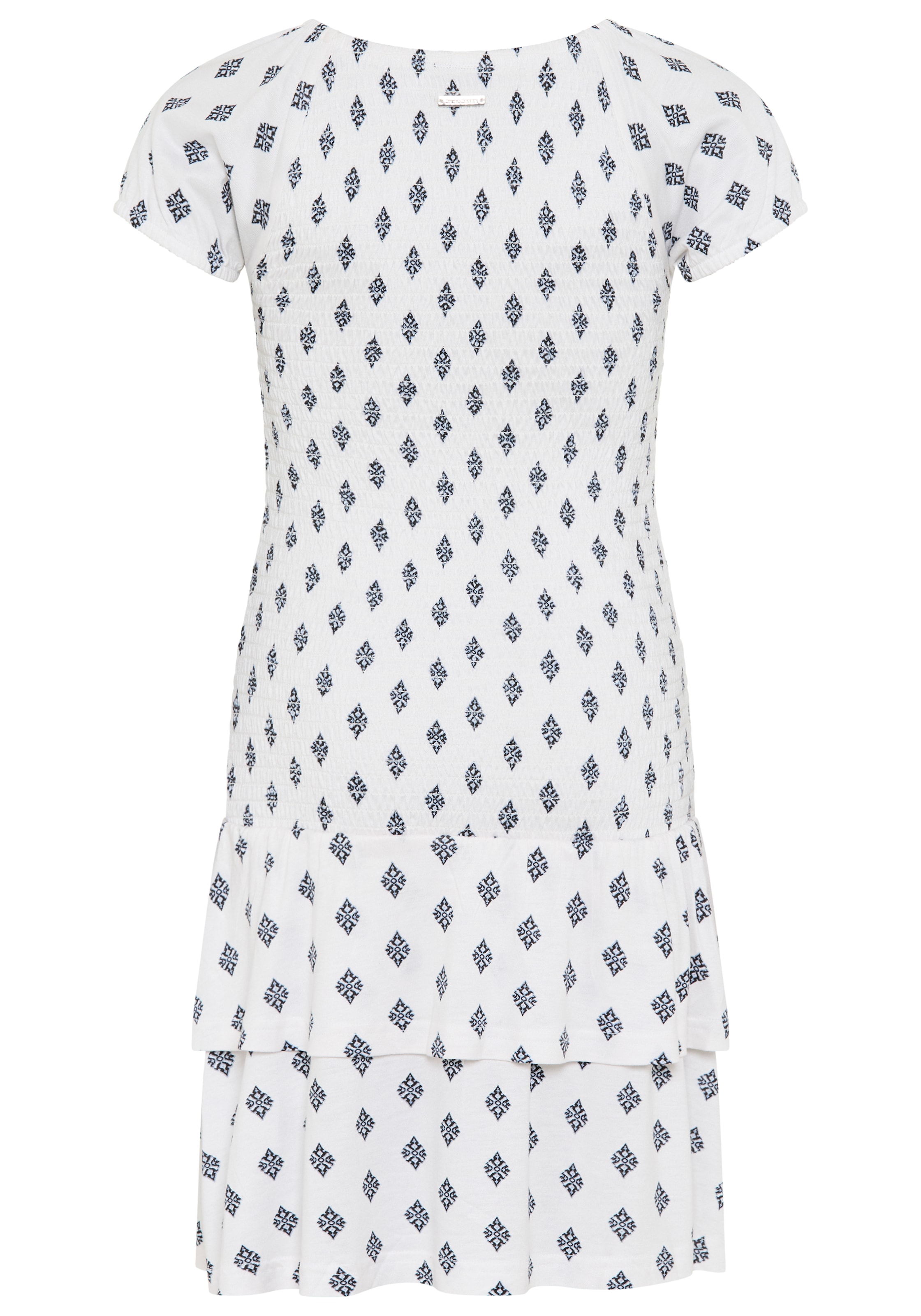 Bruno Banani Jerseykleid »Banani Smoke Kleid« für Mädchen, mit Carmenausschnitt, aus elastischem Jersey