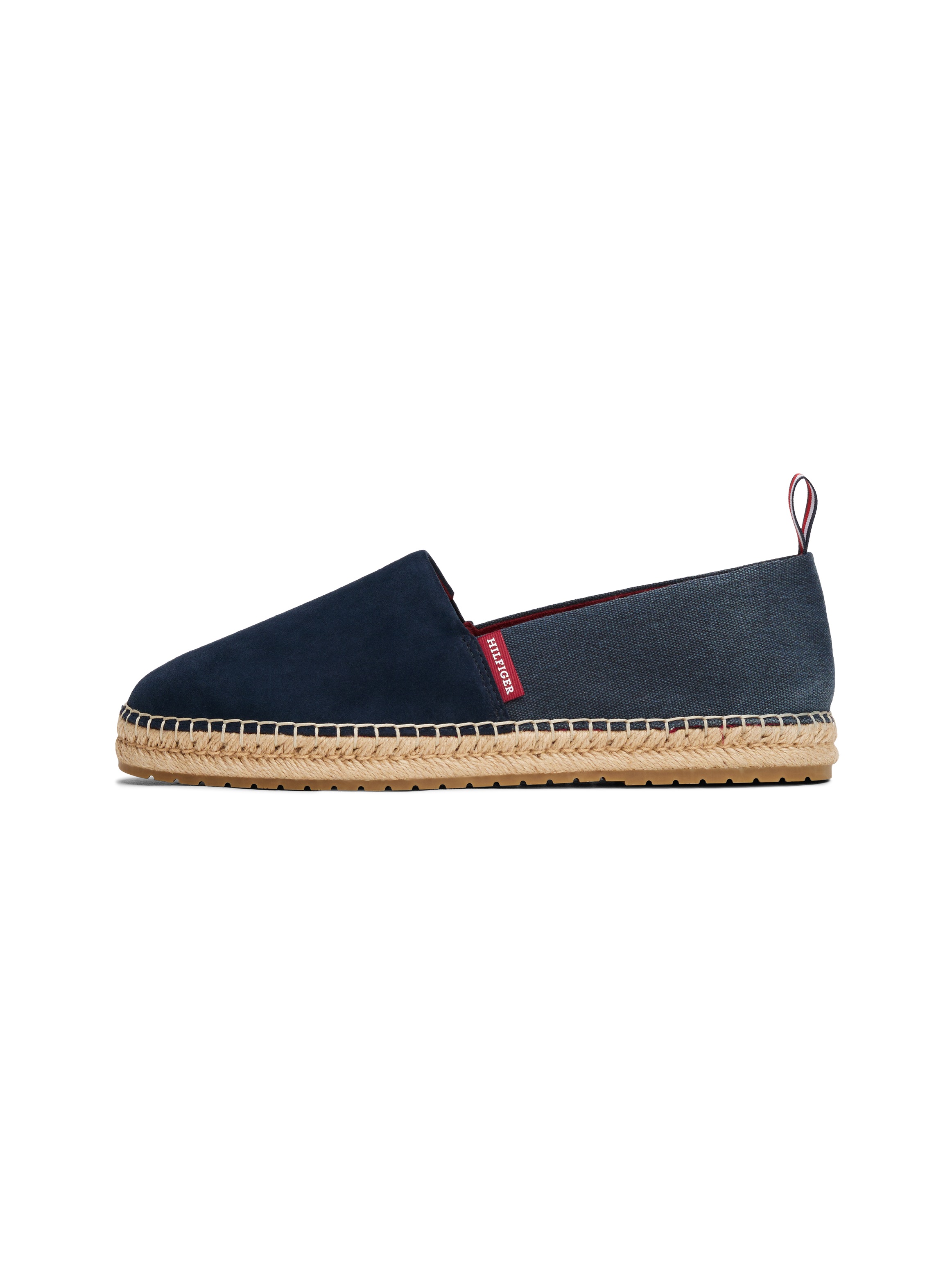 Tommy Hilfiger Espadrille »HILFIGER FLEX MIX ESPADRILLE«, Sommerschuh, Schlupfschuh, Slipper mit seitlichem Logo-Schriftzug