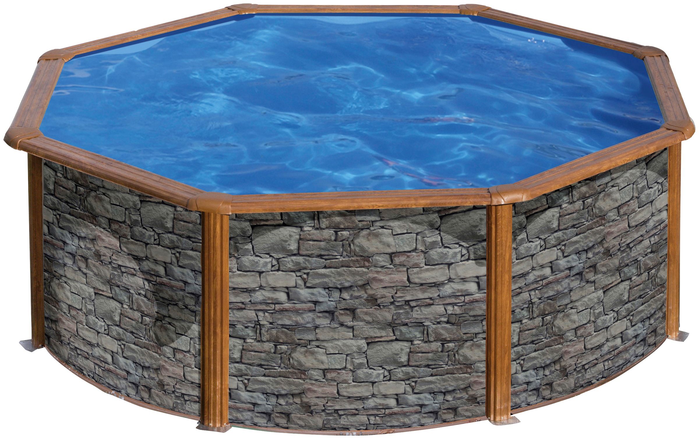KONIFERA Rundpool "MALAGA 2" Steindekor, Höhe 120 cm, in versch. Größen günstig online kaufen