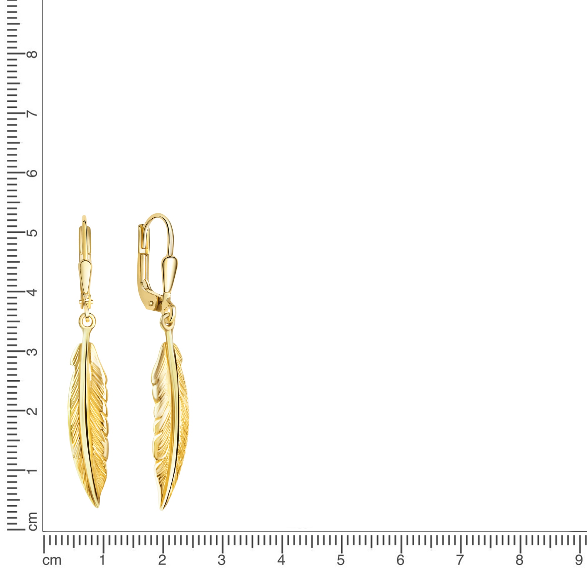 Vivance Paar Ohrhänger »375/- Gelbgold strukturiert«