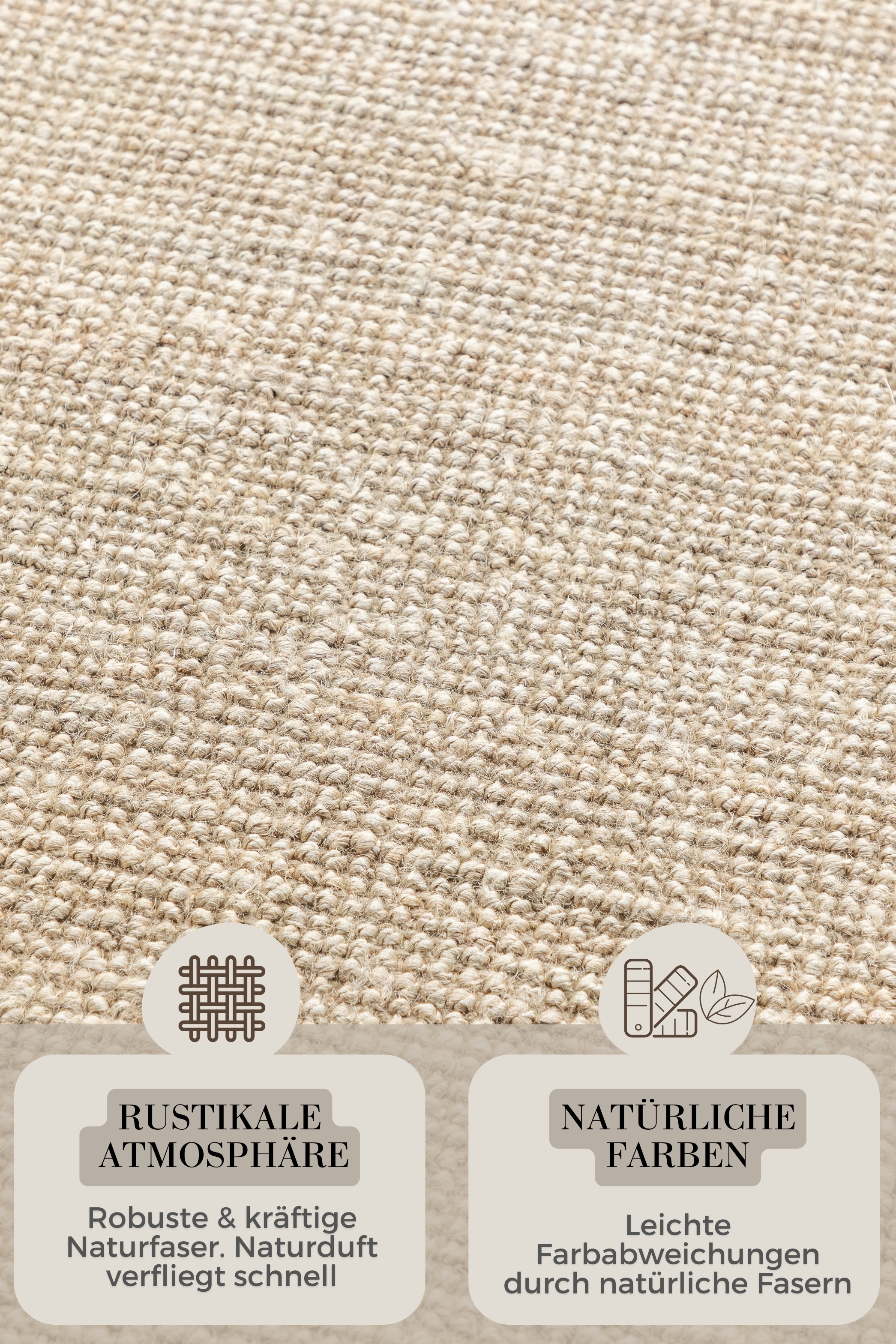 Teppich HANSE HOME "Jaipur Juteteppich, als Läufer und in Rund", beige (naturweiß), B:80cm H:10mm L:200cm, Jute, Teppiche, Teppich, 100% Naturfaser, Wohnzimmer, Esszimmer, Schlafzimmer, GRS 3