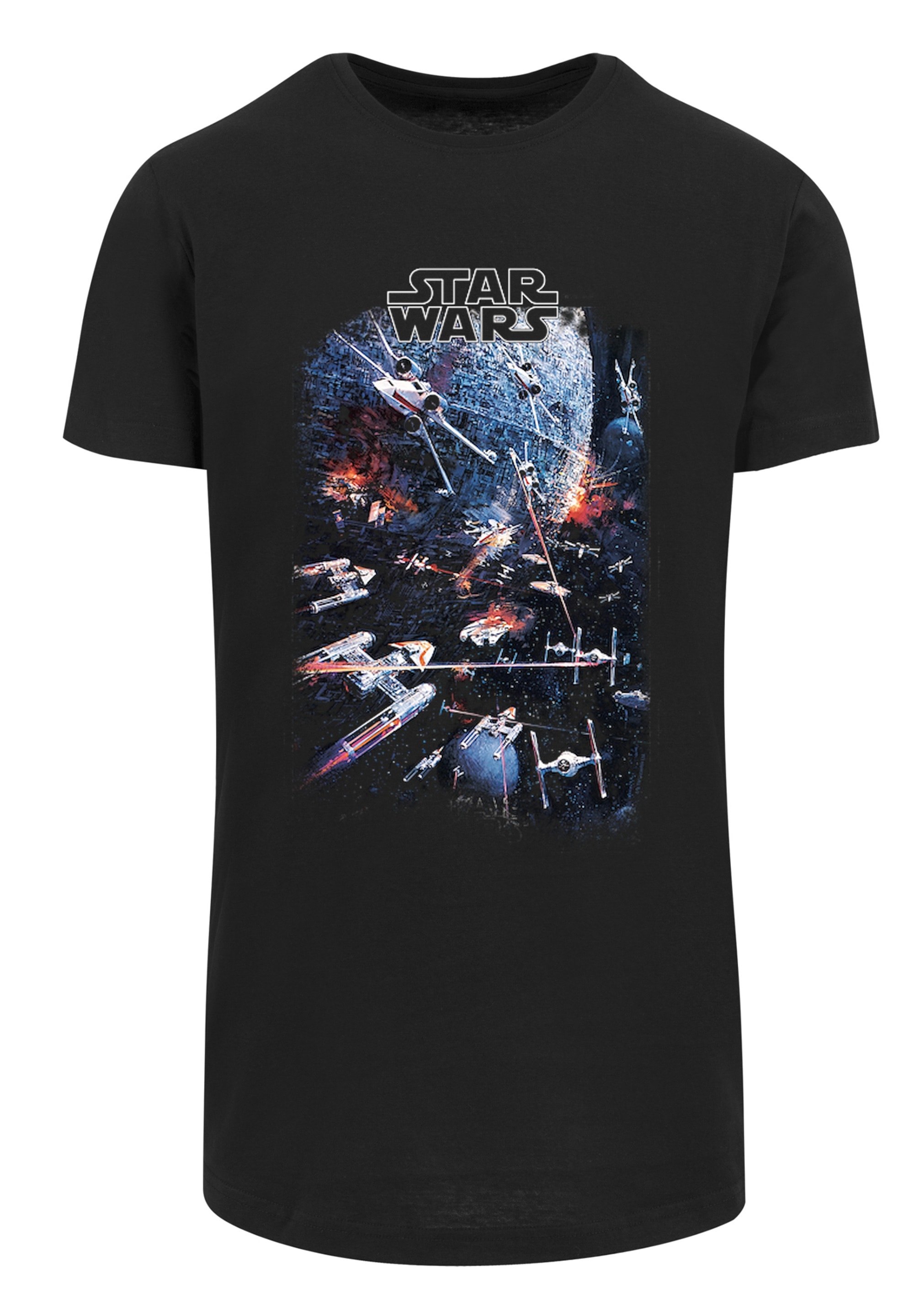 F4NT4STIC T-Shirt »Long Cut T Shirt 'Star Wars Galaxy Space Fight Classic'«, Print