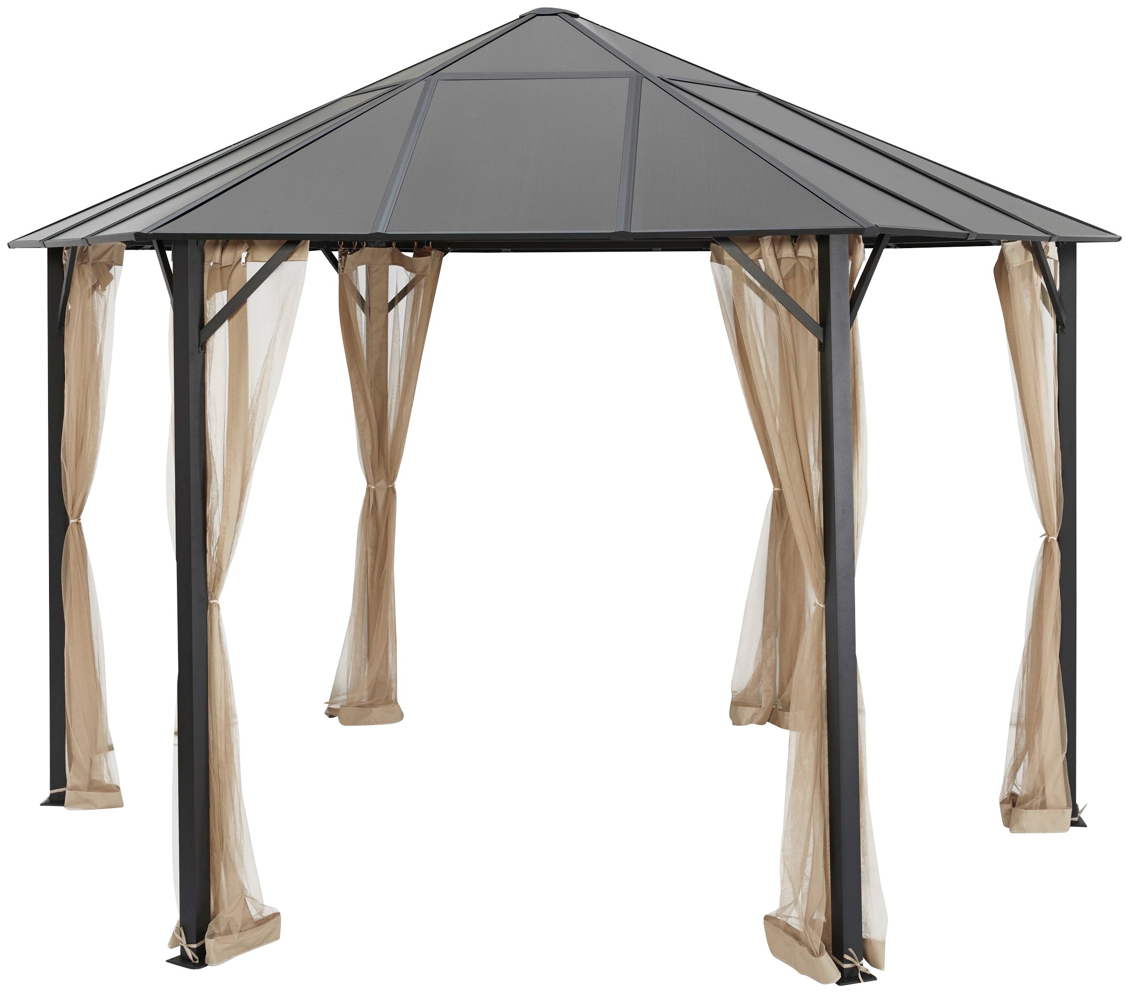 Pavillonseitenteil KONIFERA "Costa Brava", beige, Polyester, Pavillonseitenteile, beige 2
