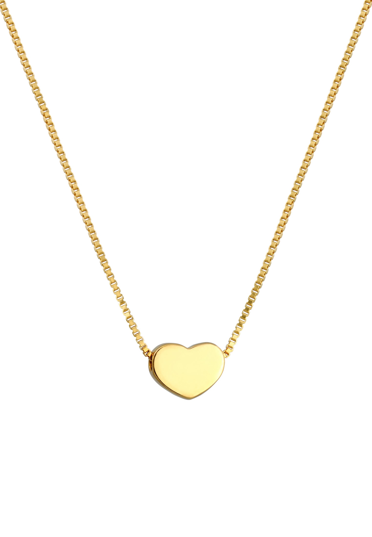 Elli Kette mit Anhänger »Anhänger Herz Schlicht Liebe Venezianer 925 Silber«