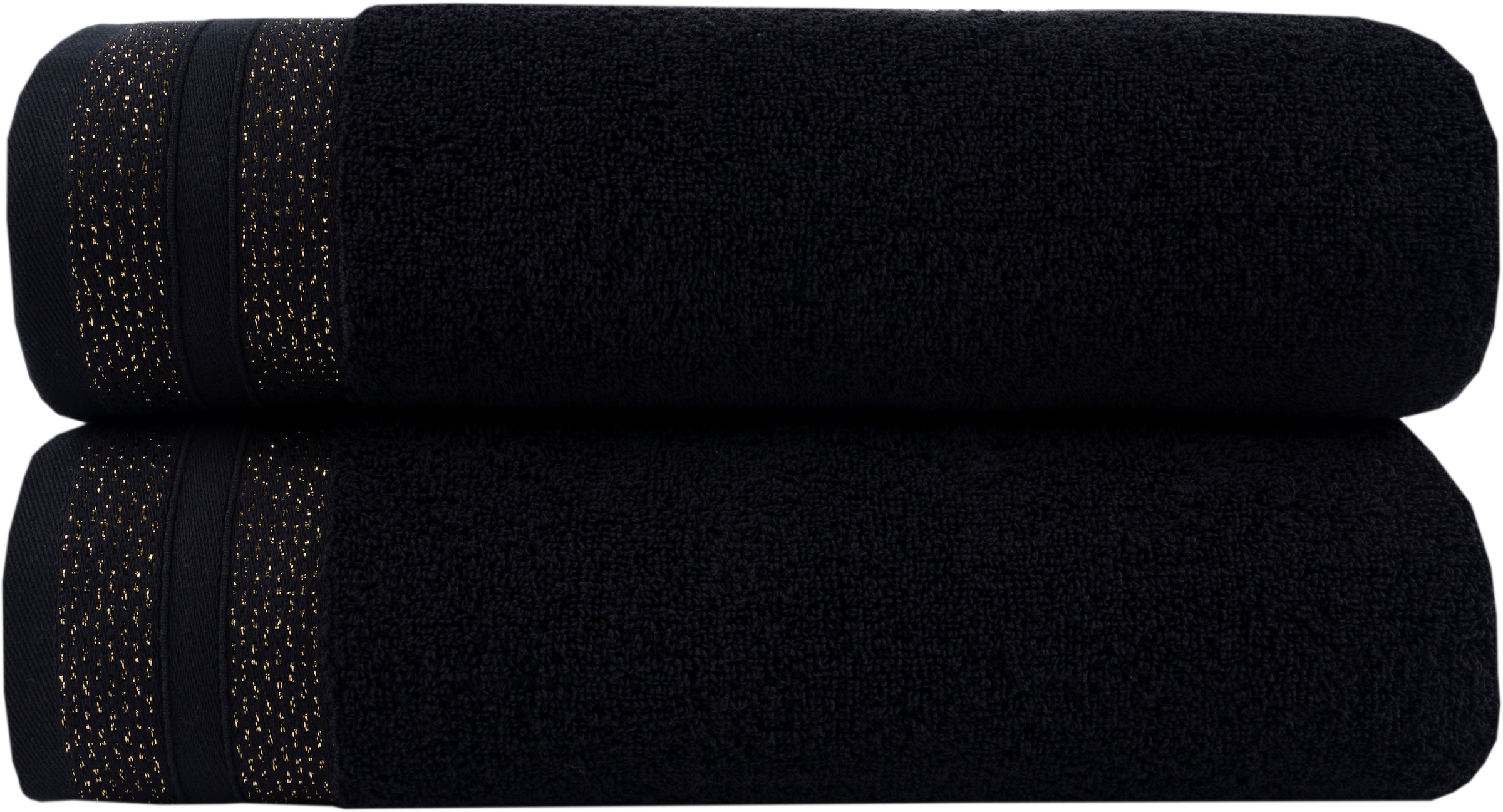 4 Premium Leonique Handtücher »»Esmindra« Bio-Baumwolle, tlg., gewebter Frottier, goldener BAUR bestellen Set Handtuch | 2 4 Set, oder Bordüre«, mit Duschtücher