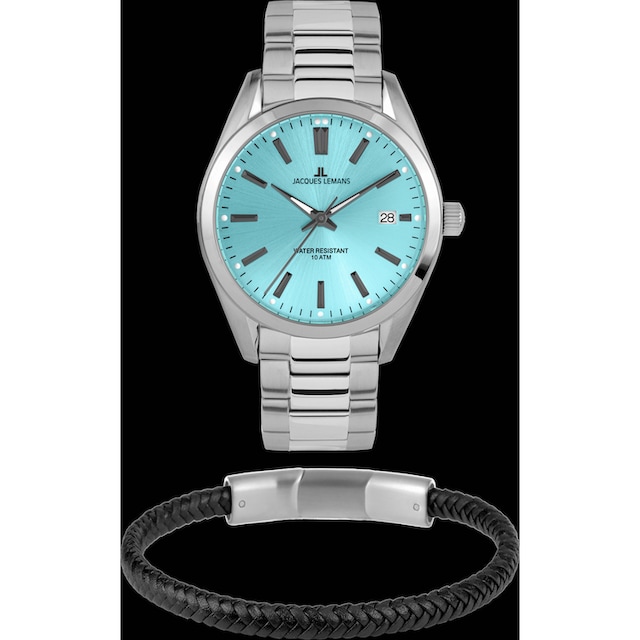 Jacques Lemans Quarzuhr »Derby, 1-2143G-SET«, (Set, 2 tlg., Uhr mit  Armschmuck) online bestellen | BAUR