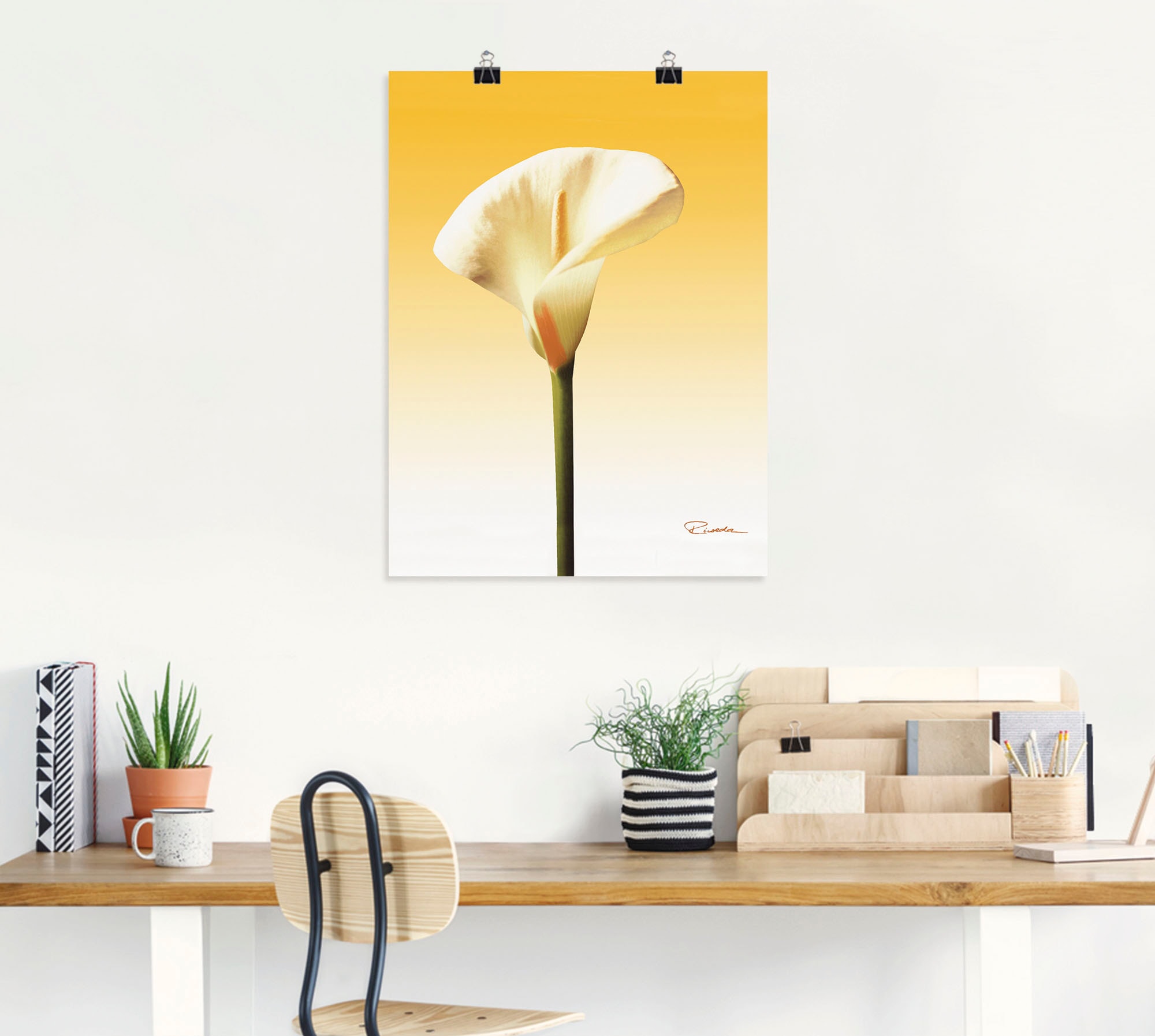 Artland Wandbild »Sonnenschein Calla II«, Blumenbilder, (1 St.), als Leinwandbild, Poster in verschied. Größen