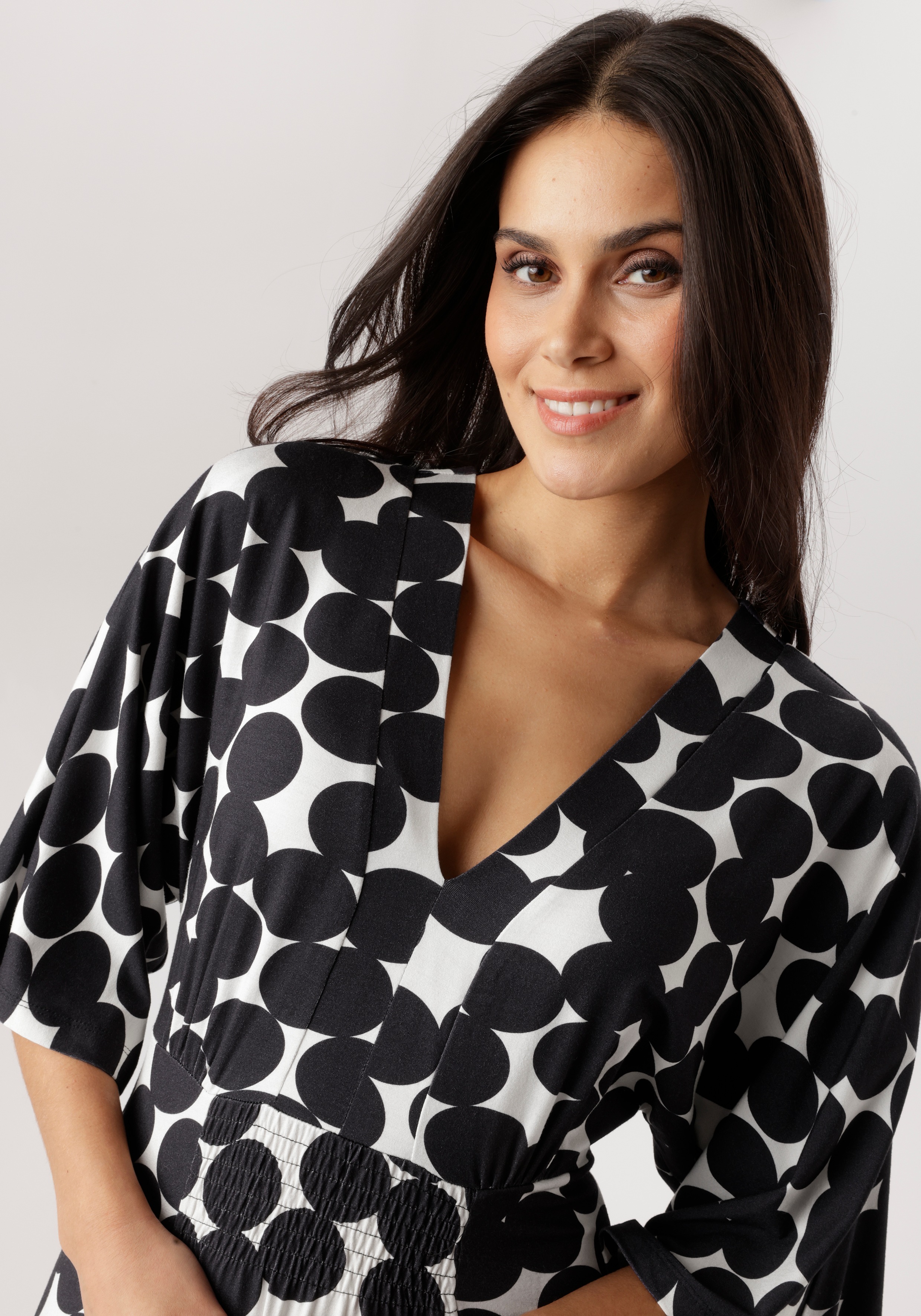 Thumbnail - Aniston SELECTED Maxikleid mit weiten, 3/4-langen Ärmeln - NEUE KOLLKETION