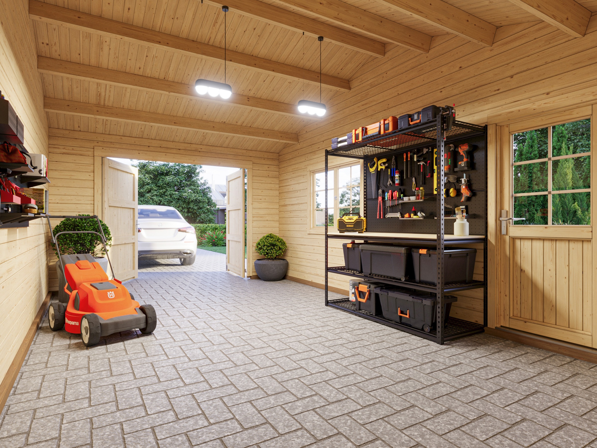 Palmako Garage »Roger, mit Holztor« BxTxH: 703x619x316 cm