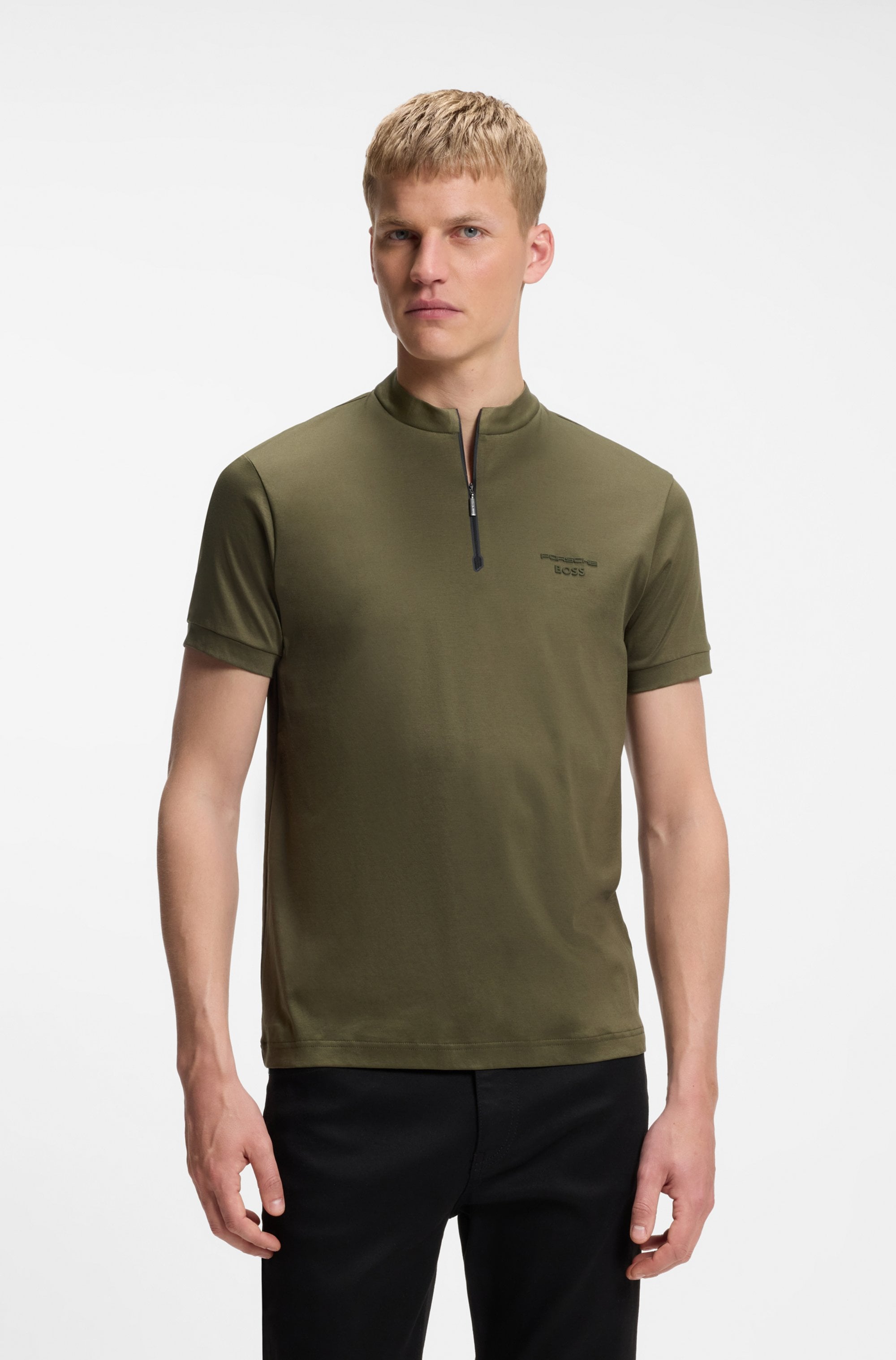 BOSS GREEN Poloshirt "Porsche Spirit 70 Capsule Collection" Premium Herrenmode Innovative Geruchskontroll-Technologie HEIQ MINT