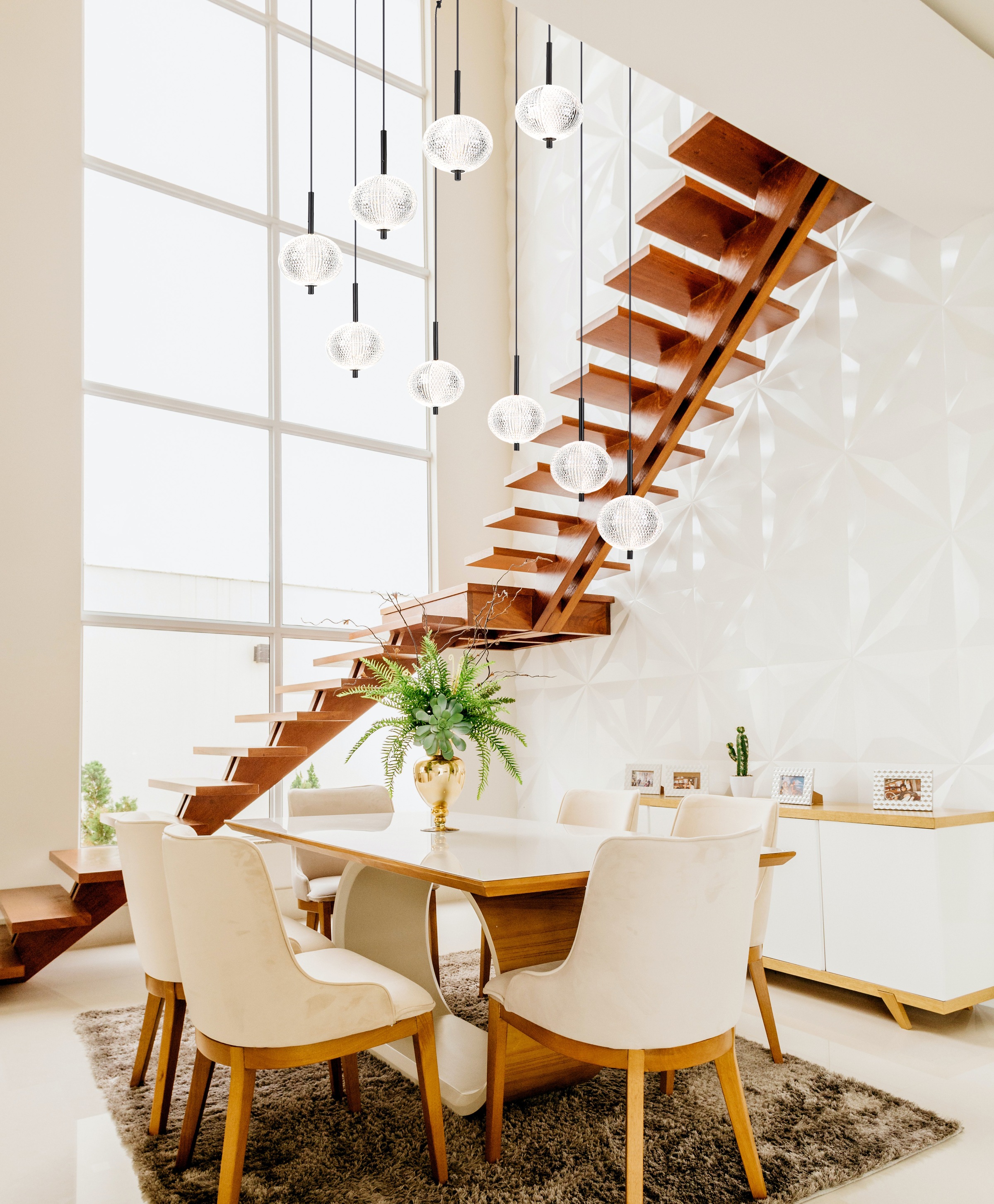GLOBO LIGHTING LED Pendelleuchte »AIDA«, Leuchtmittel LED-Modul | LED fest integriert, Hängelampe/Hängeleuchte/Wohnzimmer/Esstisch/elegant