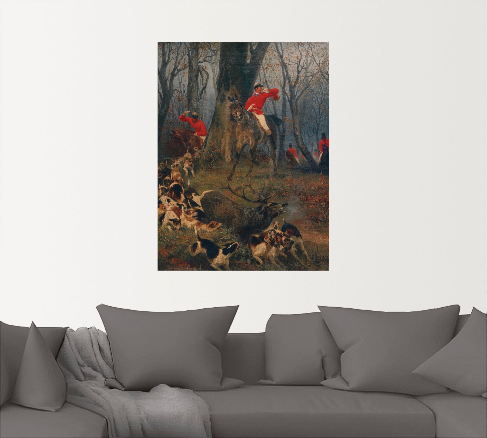 Artland Wandbild »Parforcejagd«, Reitbilder, (1 St.), als Alubild, Leinwandbild, Wandaufkleber oder Poster in versch. Größen
