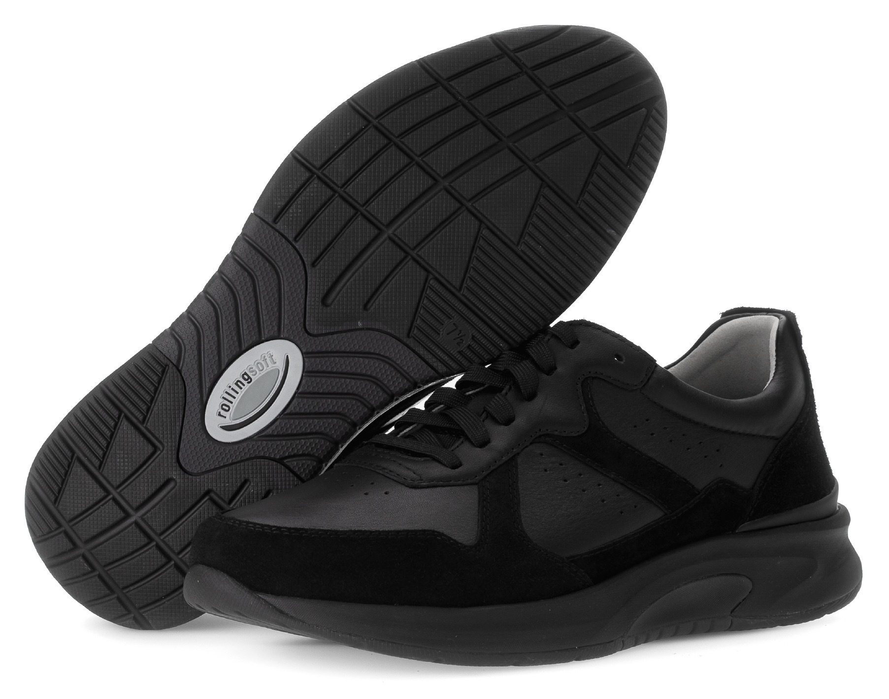 Gabor Rollingsoft Keilsneaker, Freizeitschuh, Halbschuh, Schnürer, gepolsterter Schaftrand, G-Weite