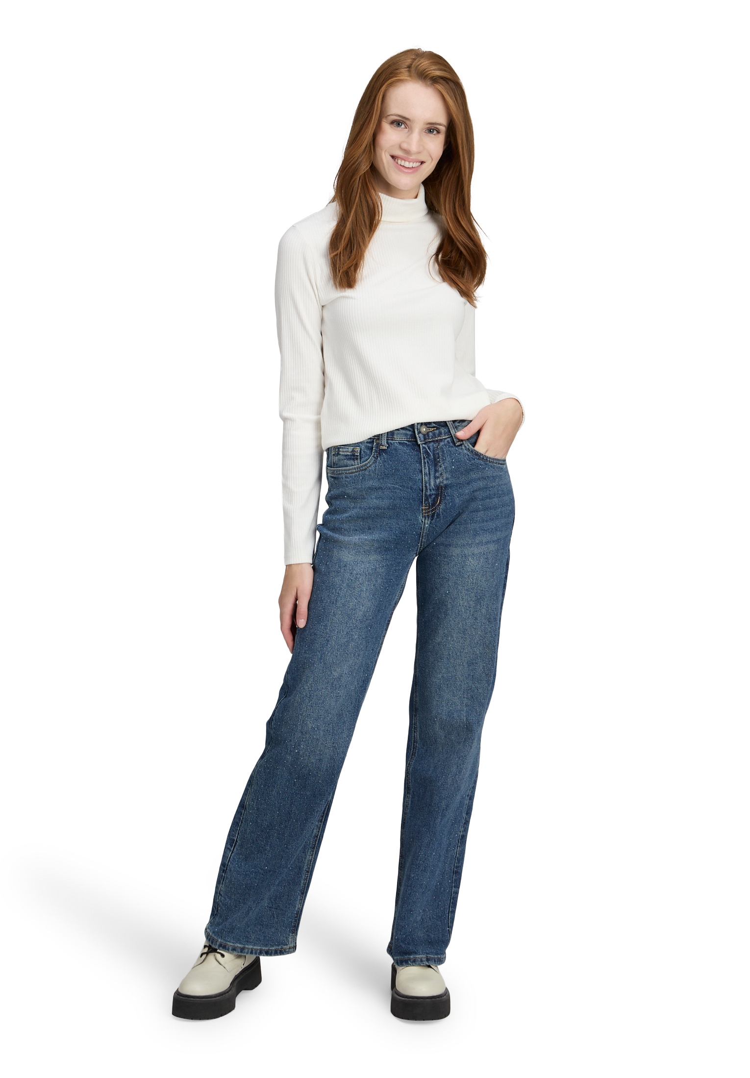 Cartoon Stretch-Jeans »Cartoon Damen Stretch-Jeans mit Strass«