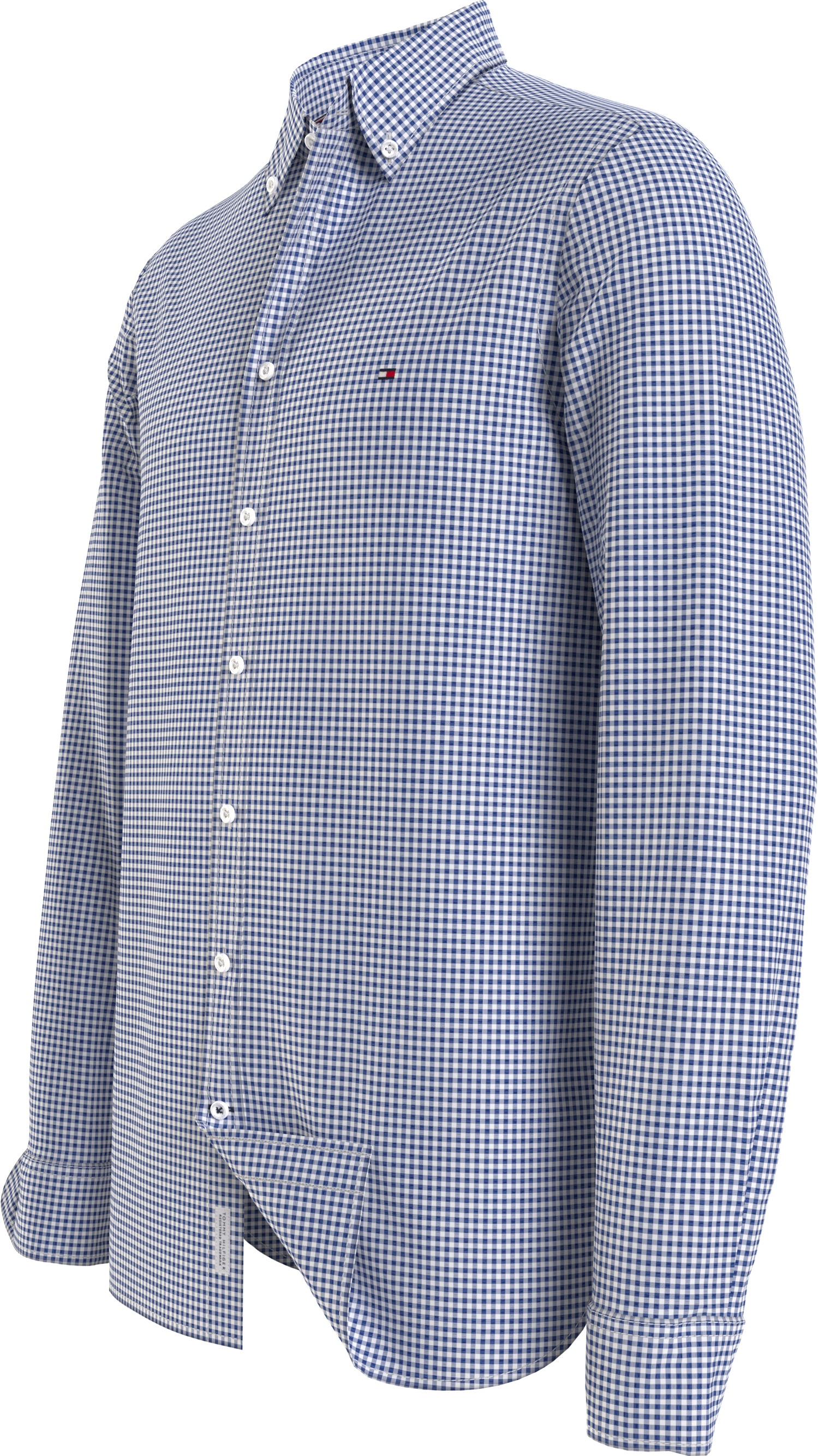 Tommy Hilfiger Karohemd »FLEX TEXTURED GINGHAM SF SHIRT«, mit kleiner Logostickerei