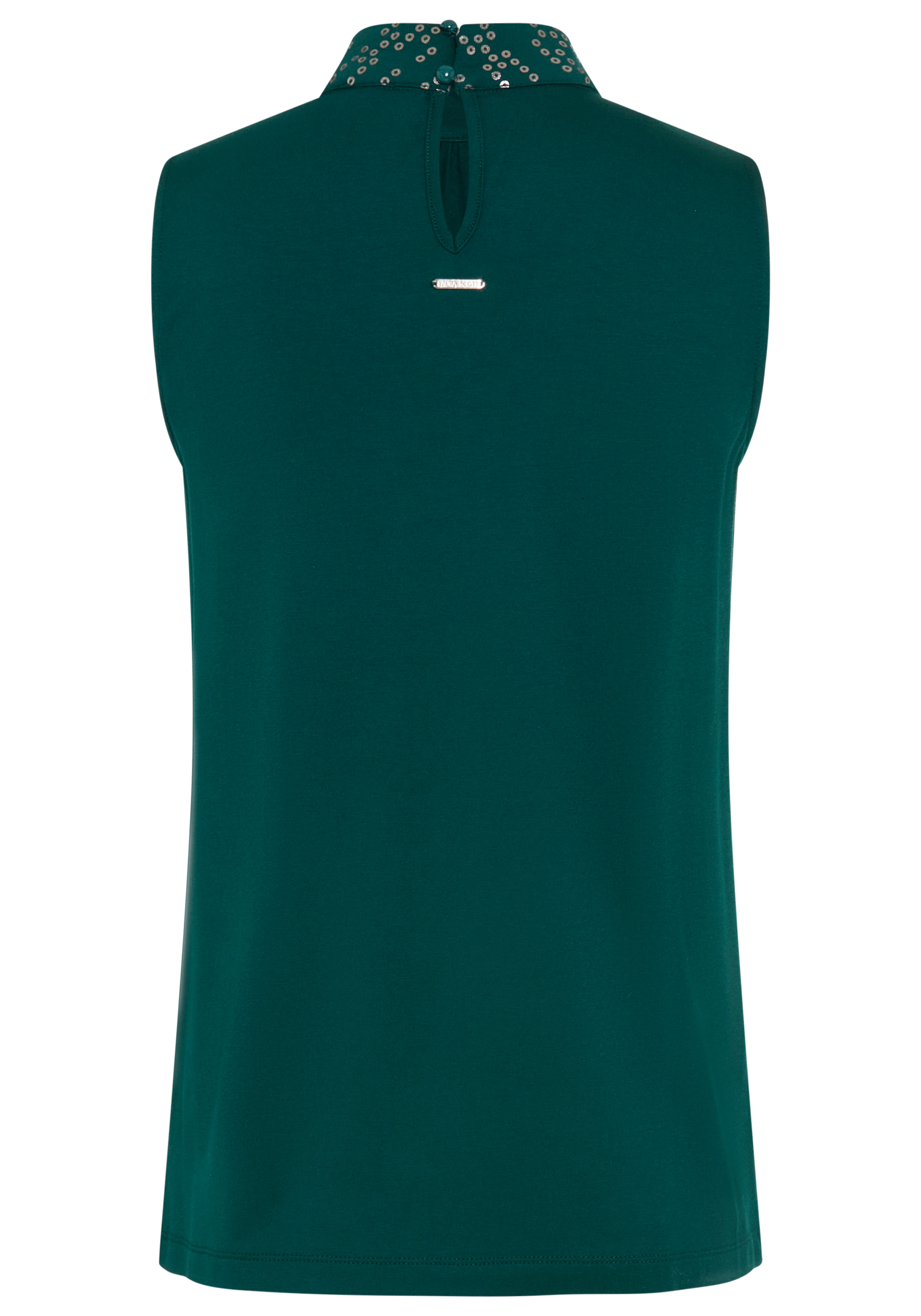 Laura Scott Shirttop aus elastischer Viskosemischung, mit Paillettenprint, ärmellos