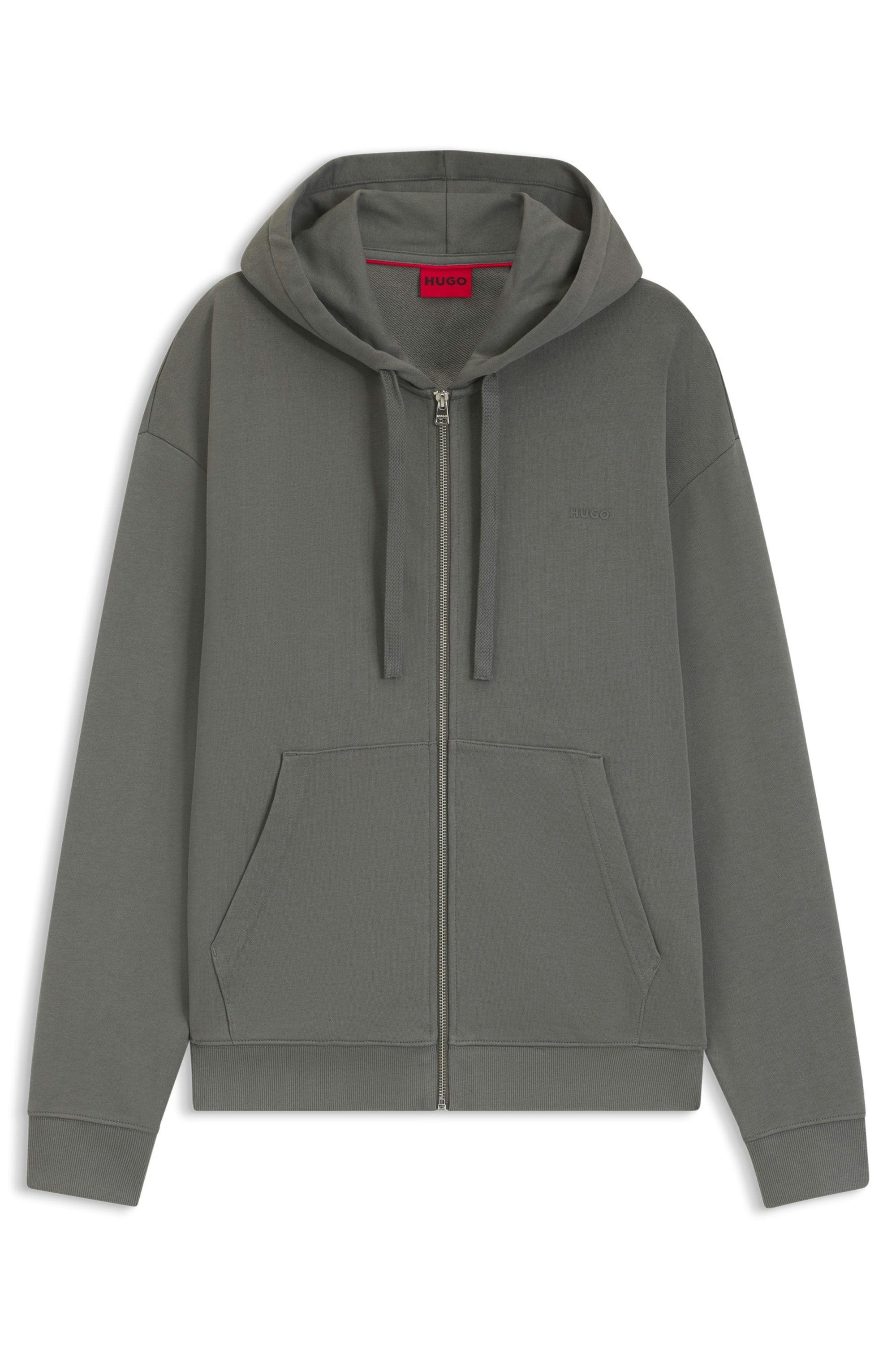 HUGO Kapuzensweatjacke Relaxed Fit, Kapuze, Taschen