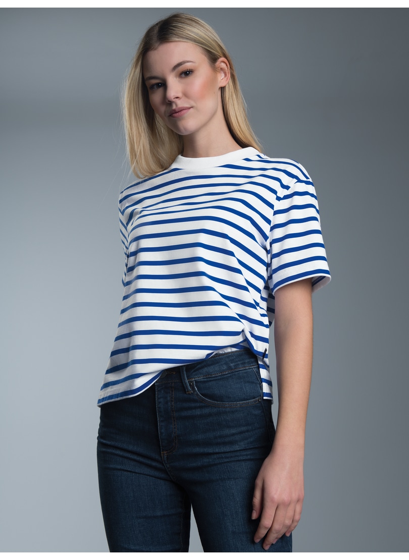 Trigema T-Shirt »TRIGEMA Cropped T-Shirt mit Ringelmuster«, (1 tlg.)