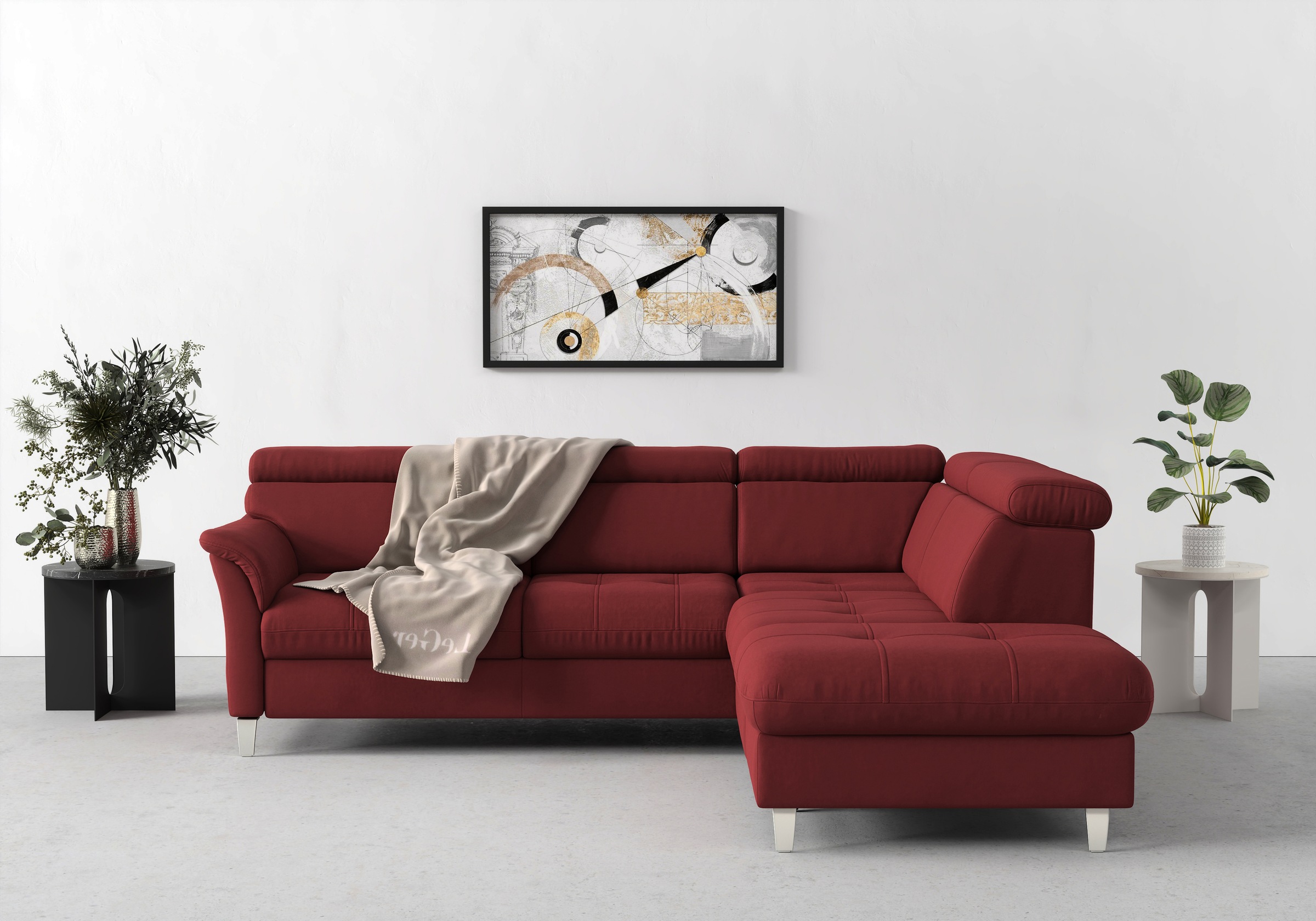 sit&more Ecksofa "Marano L-Form" inklusive Kopfteilverstellung, optional Schlaffunktion & Bettkasten