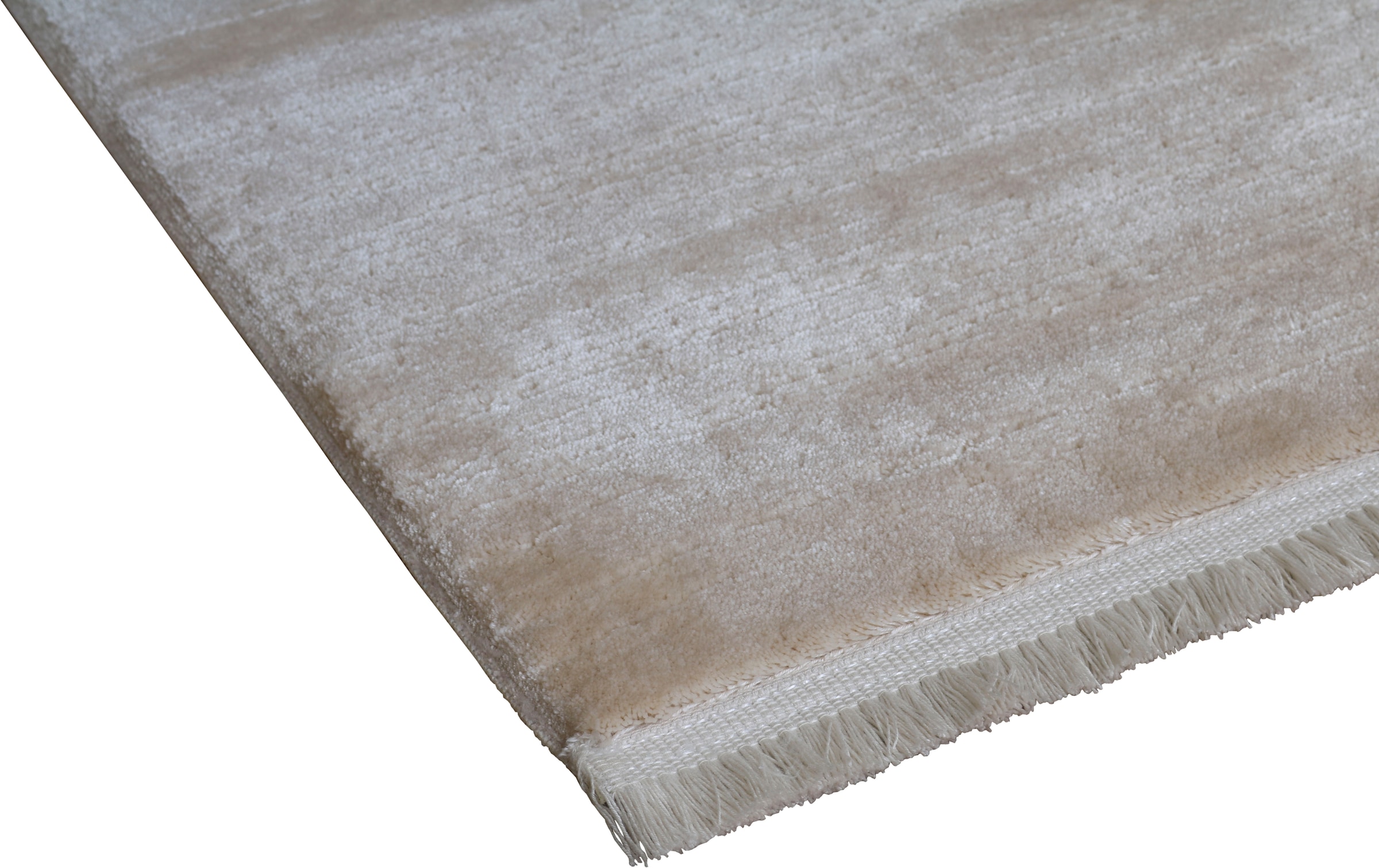 RESITAL The Voice of Carpet Läufer »Lana 380«, rechteckig, Kurzflor, gewebt, Hoch-Tief-Struktur, mit Fransen, uni Farben