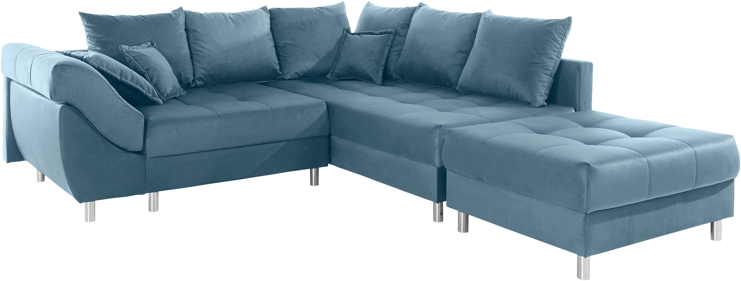 COLLECTION AB Ecksofa »(Spar-Set) Innsbruck L-Form und Hocker«, (Spar-Set), Ecksofa und Hocker, Recamiere links oder rechts montierbar