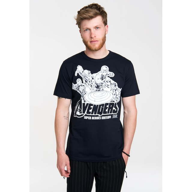 mit - ▷ auffälligem - LOGOSHIRT Marvel »Avengers Print United«, | bestellen BAUR T-Shirt Heroes