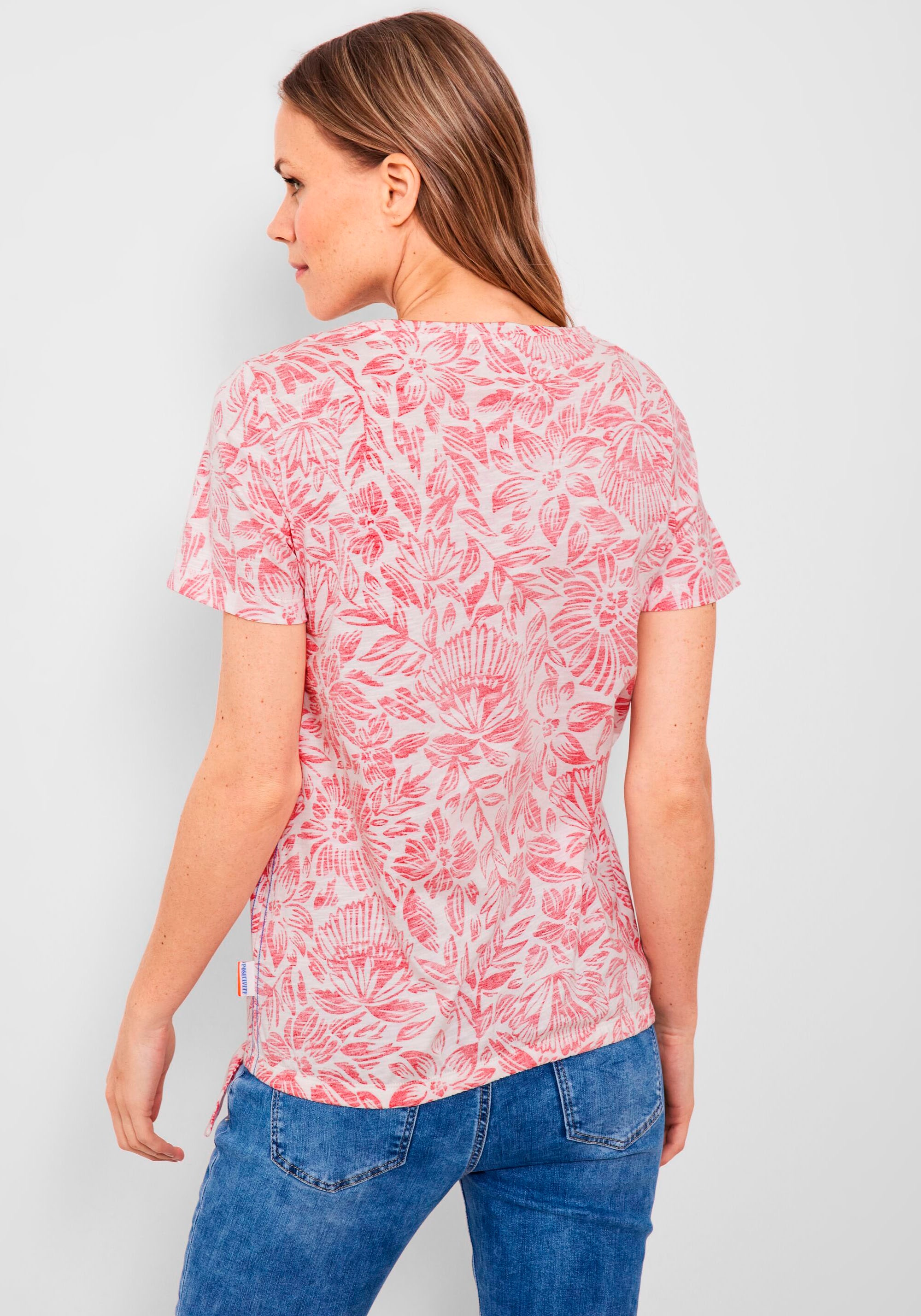 Cecil T-Shirt, mit Alloverdruck und Statement kaufen | BAUR