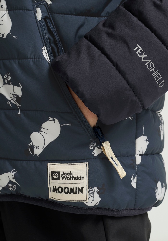 Jack Wolfskin Outdoorjacke »MOOMIN INS JACKET K«, mit Kapuze