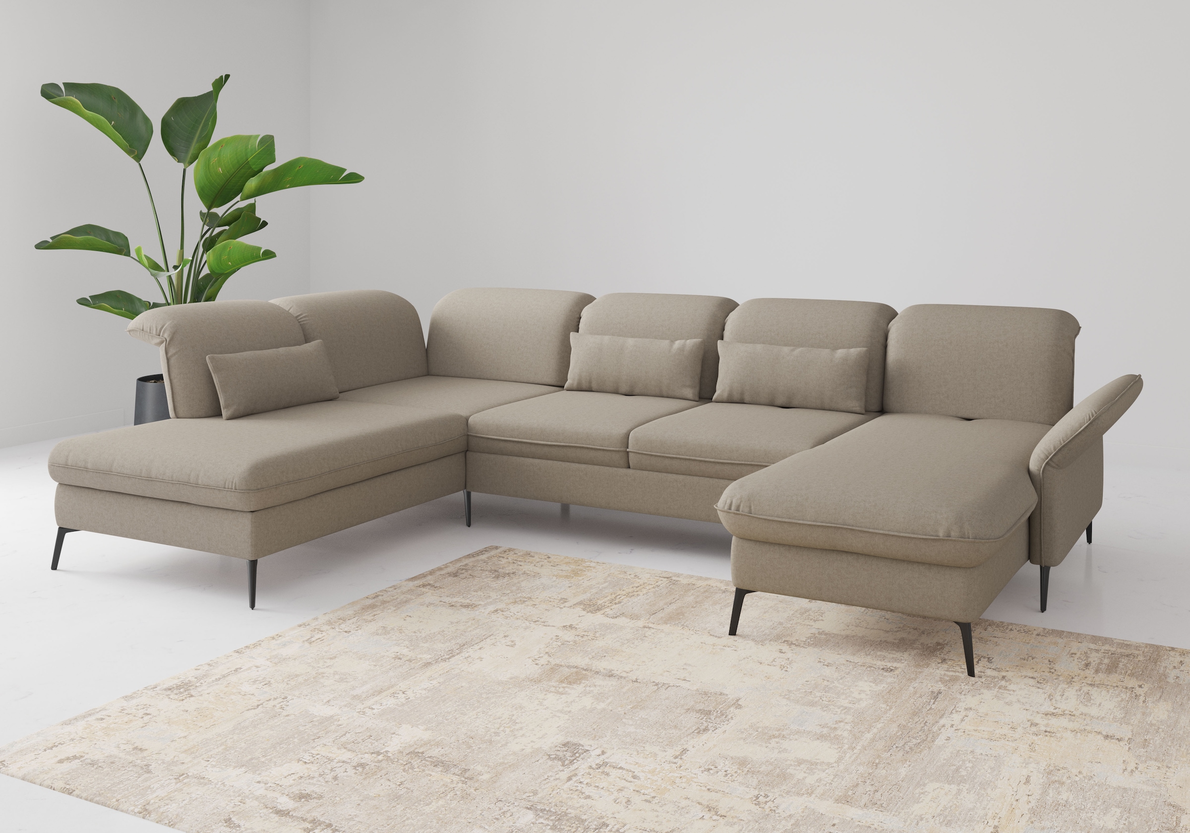 sit&more Wohnlandschaft "Emely", mit Sitztiefenverstellung optional mit Bet günstig online kaufen