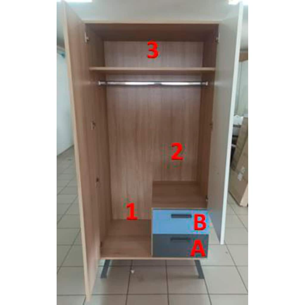 trendteam Kleiderschrank »Mats«, Front teilweise wechselbar - Rosa oder Blau