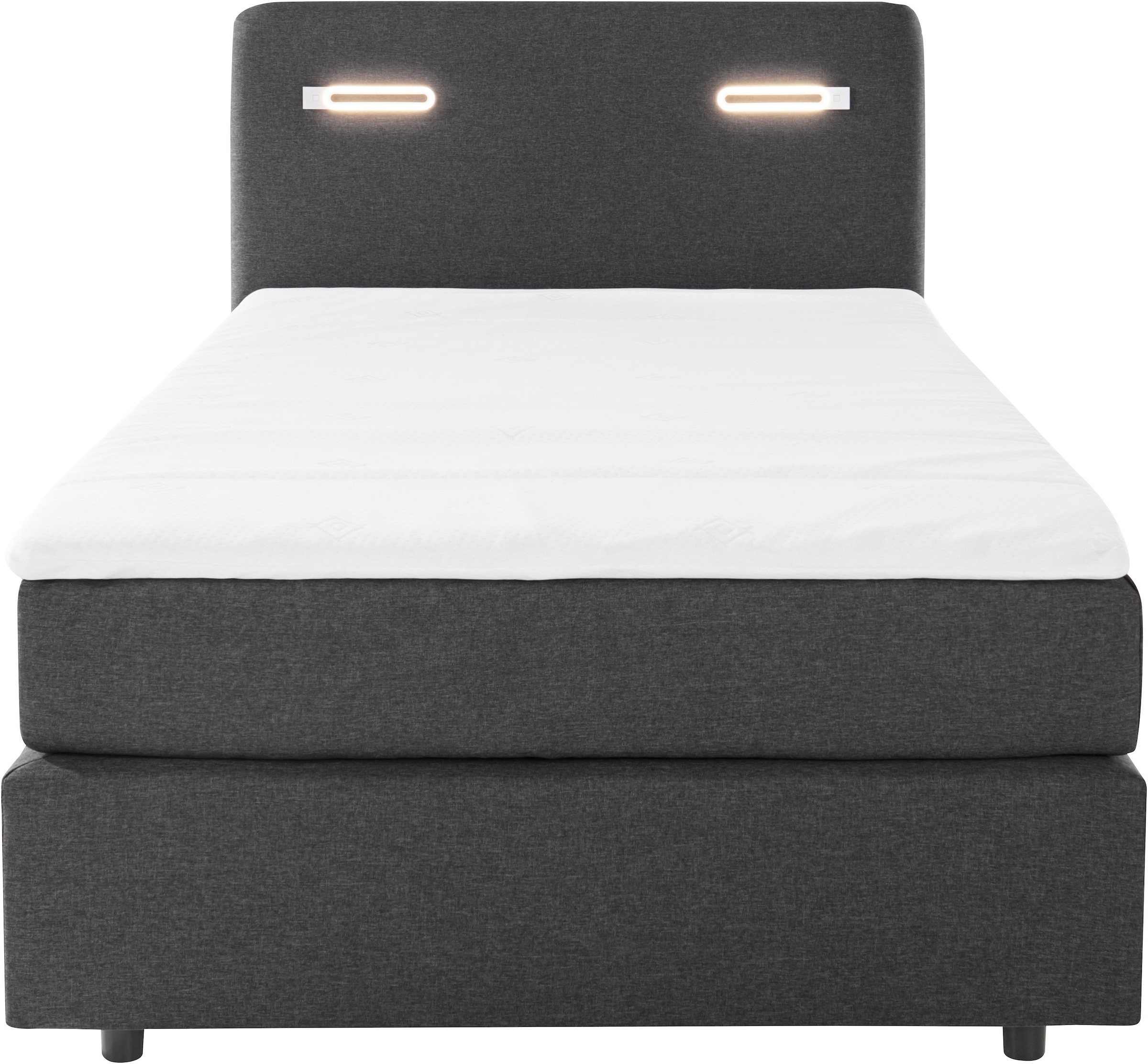 INOSIGN Boxbett »Luan« Schubkästen, LED-Beleuchtung und Topper, in Breite 120 cm und 180 cm