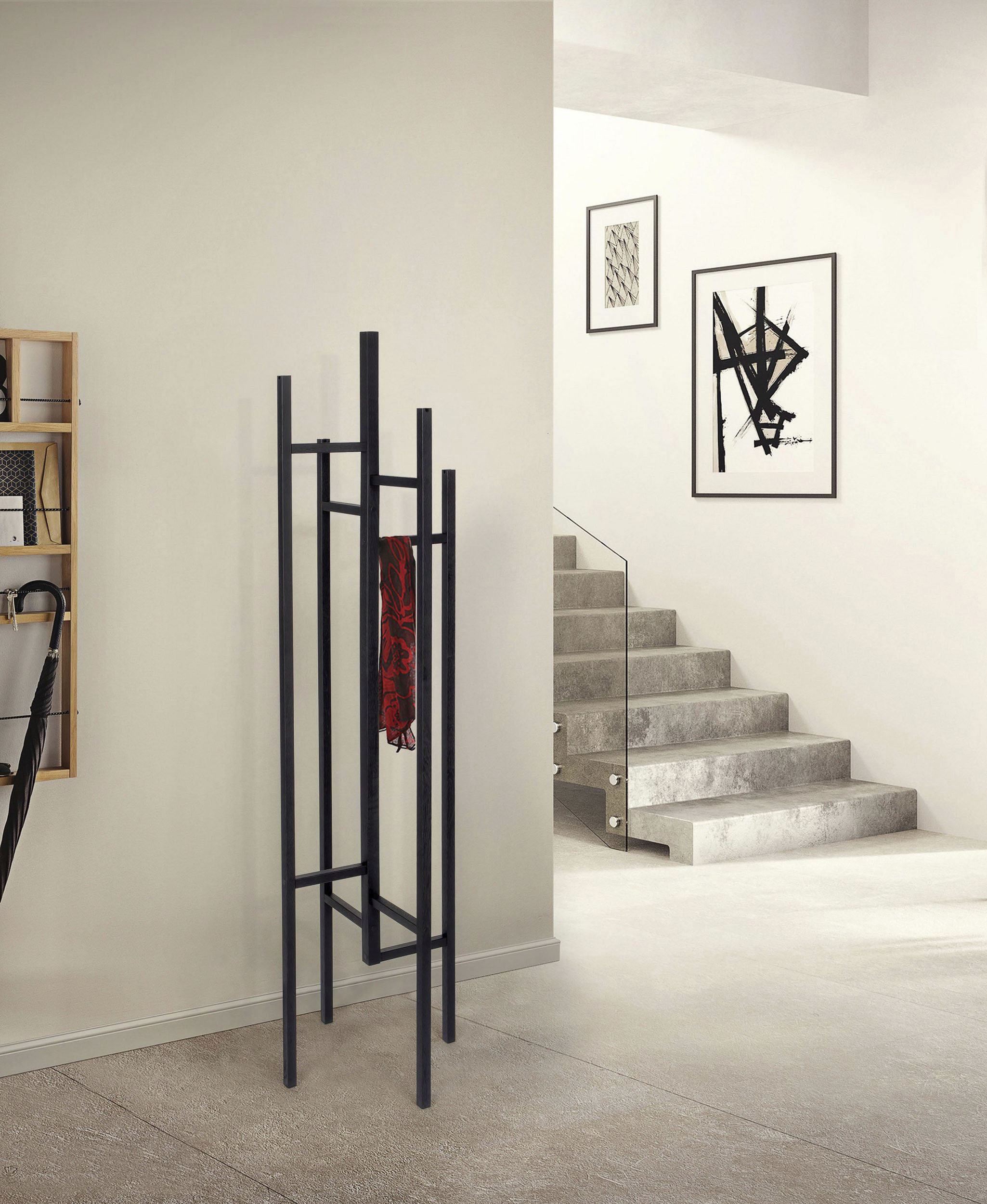 Home affaire Garderobenständer "Eigen, Kleiderständer, Garderobe, Diele" im skandinavian Design, aus keilverzinkter massiver Buche