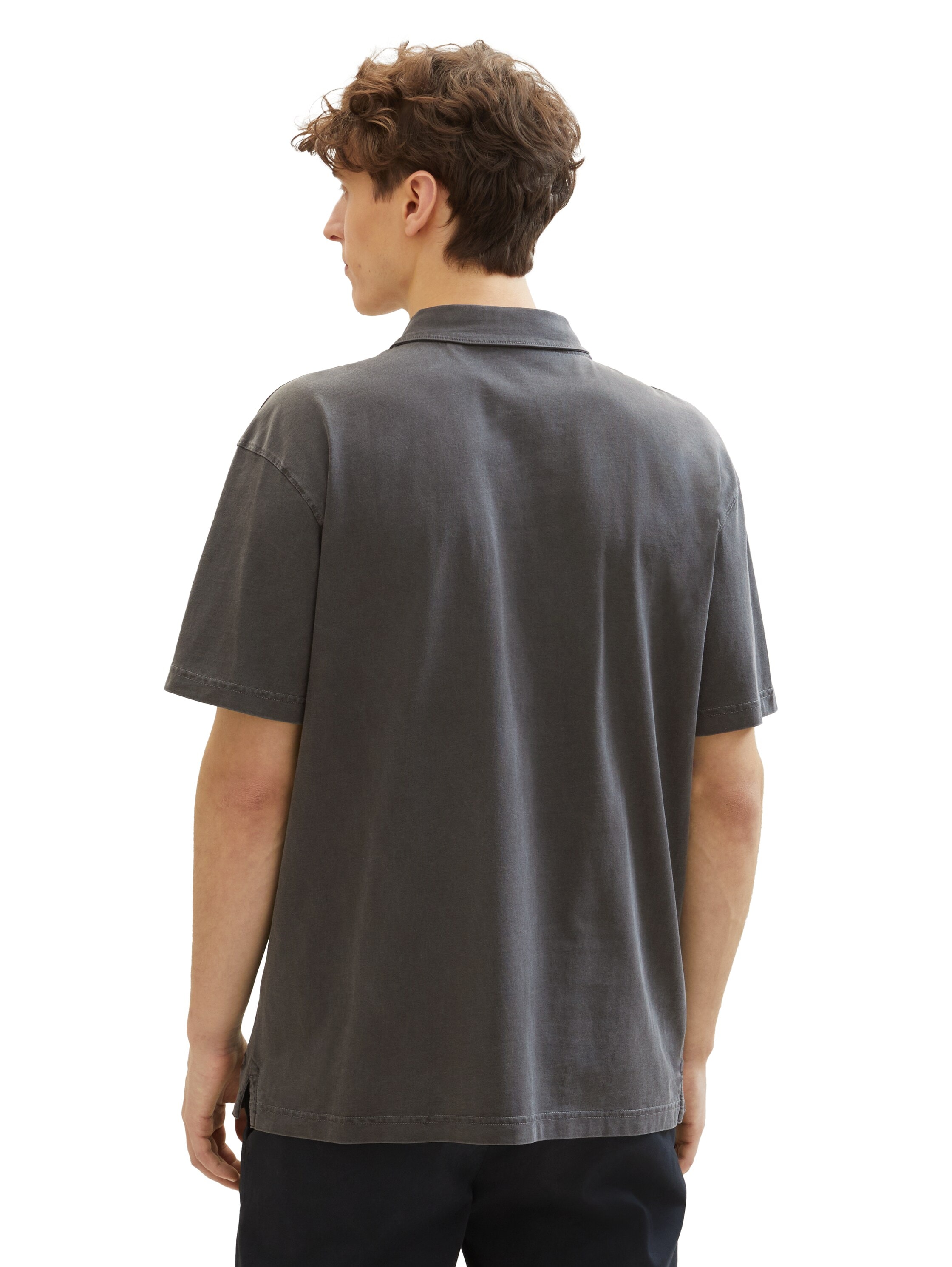 TOM TAILOR Denim Poloshirt, mit halber Knopfleiste