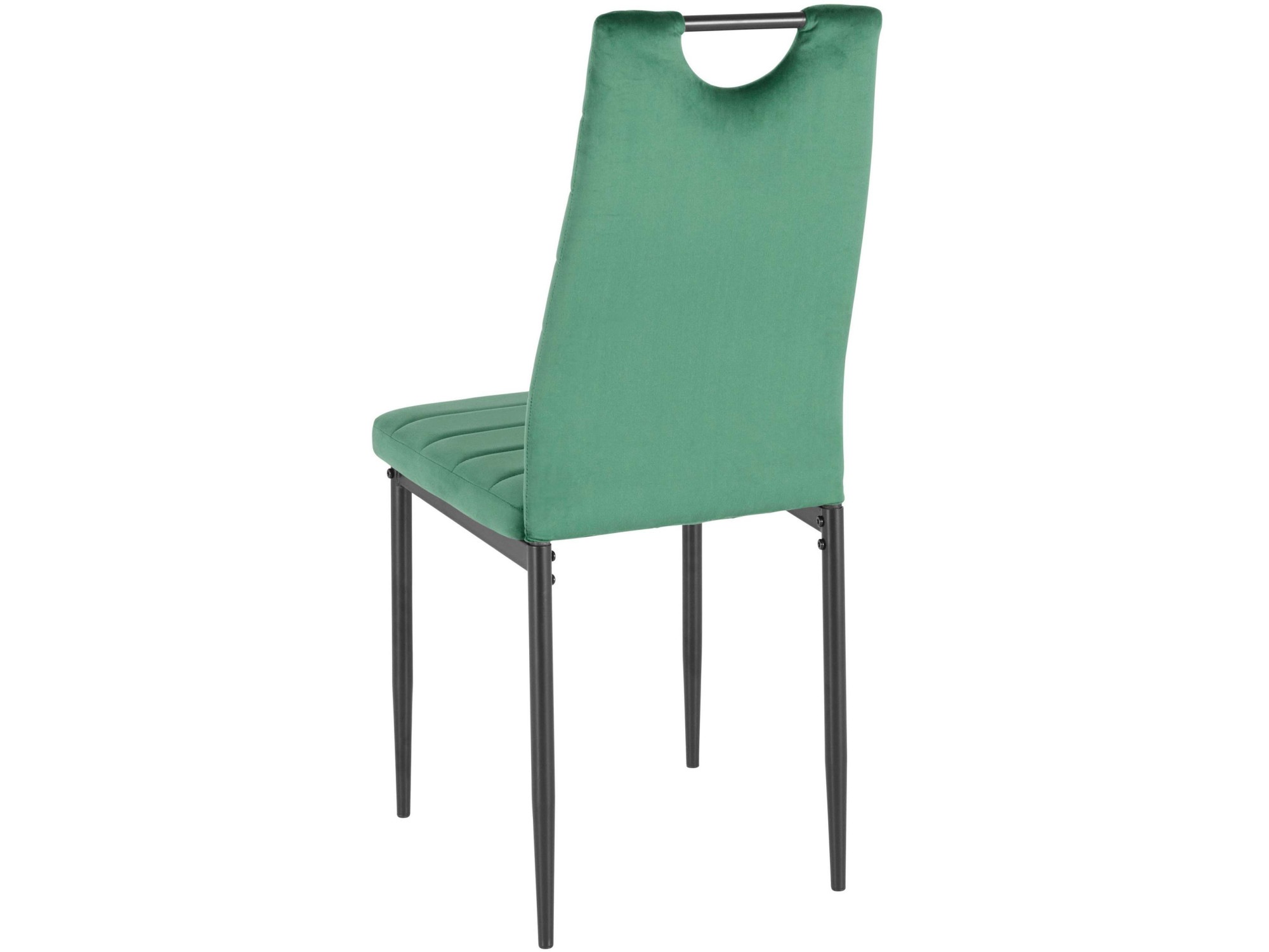 INOSIGN Essgruppe »Silvi-Mandy«, (Set, 5 tlg., Set 110 cm), Glastisch 110x110 cm mit 4 Stühlen (Veloursstoff), Gestell aus Metall