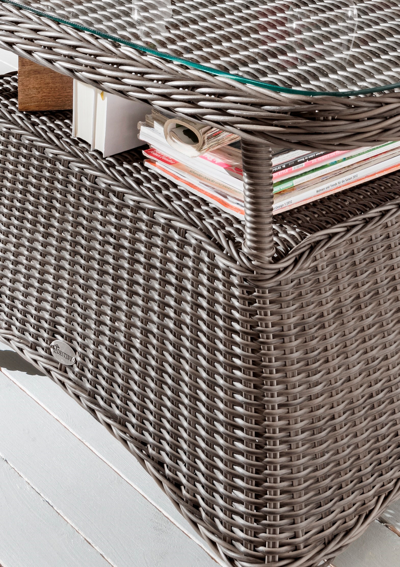 Destiny Garten-Essgruppe »CASA«, (13 tlg., 1x 2er Sofa, 2x Sessel, 1x Tisch, inkl. Auflagen), Aluminium, Polyrattan
