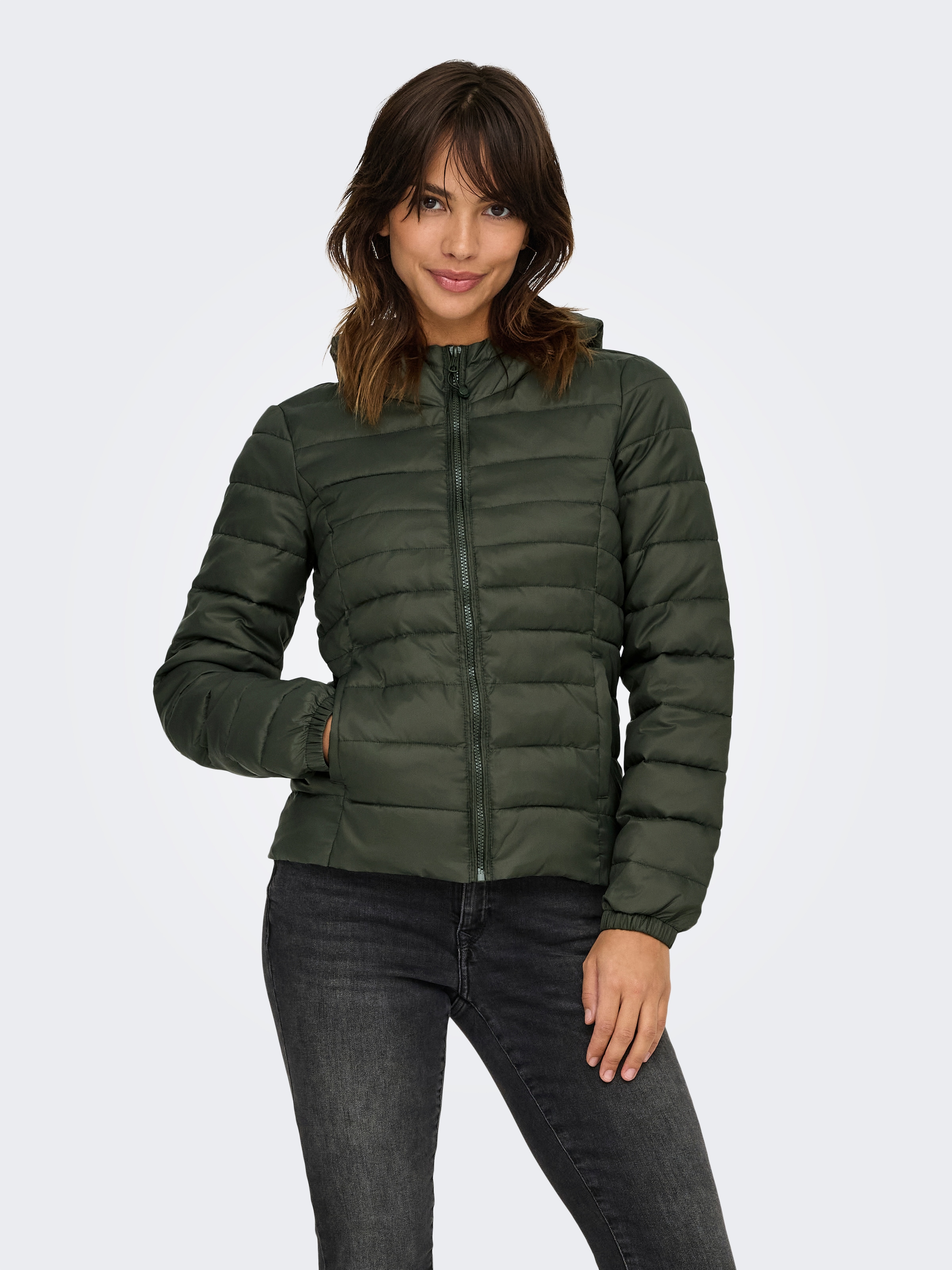 ONLY Steppjacke »ONLTAHOE HOOD JACKET OTW NOOS« mit Kapuze in modisch kurzer Form