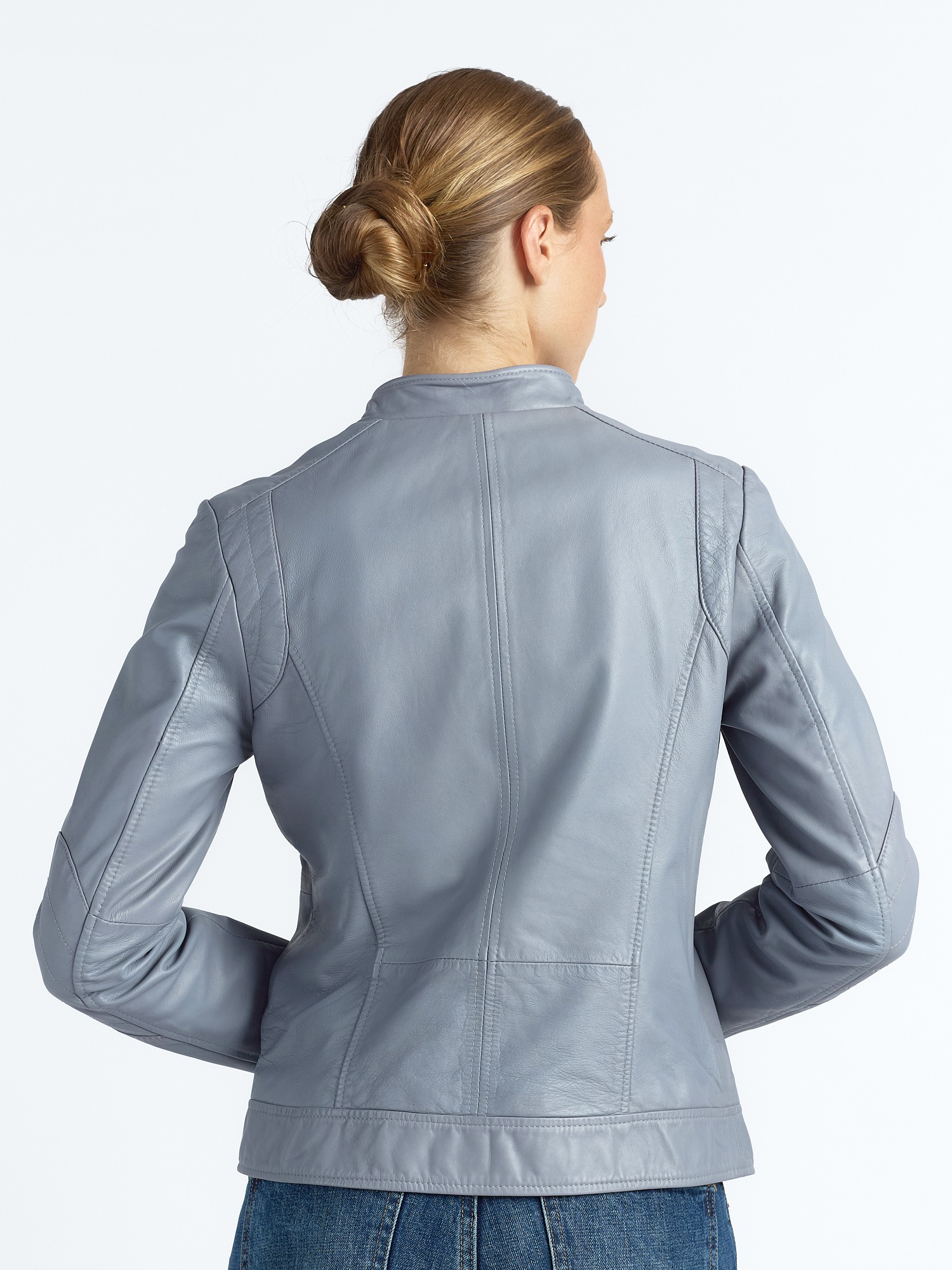 MAZE Marcie Lederjacke Damen Himmelblau XL 3