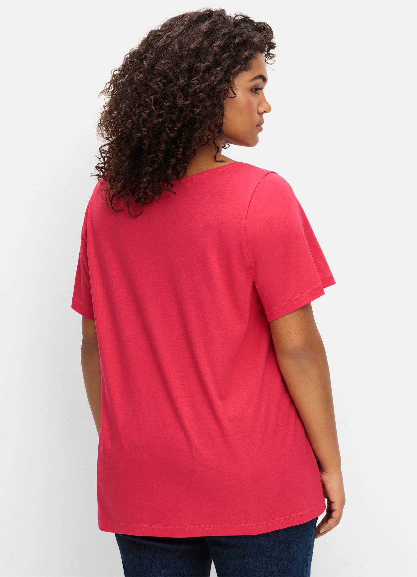 Sheego Kurzarmshirt »T-Shirt«, (1 tlg.)