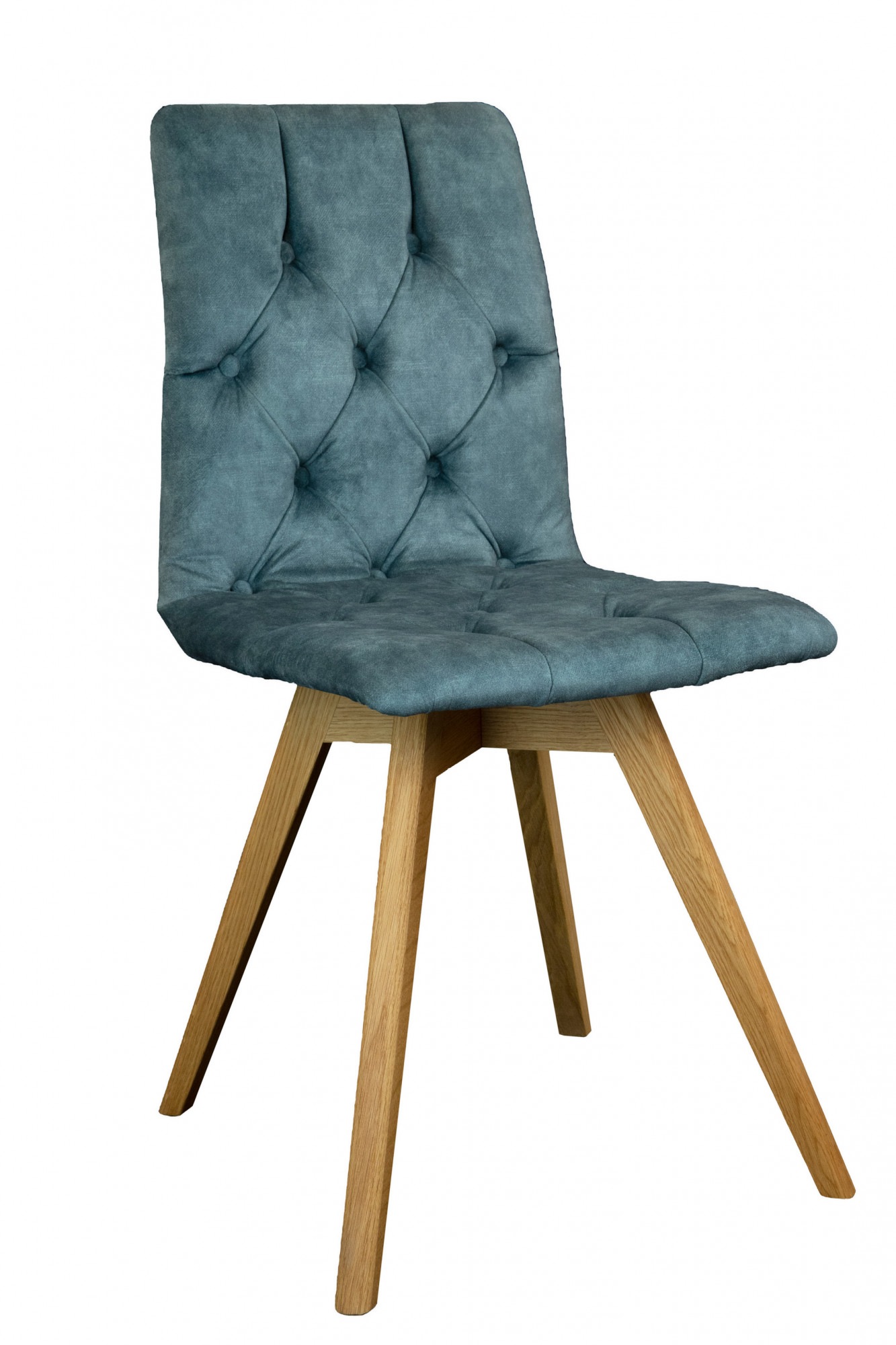 andas Esszimmerstuhl »Rania«, (Set), 2 St., Samtvelours, Massivholzgestell, mit Knopfheftung