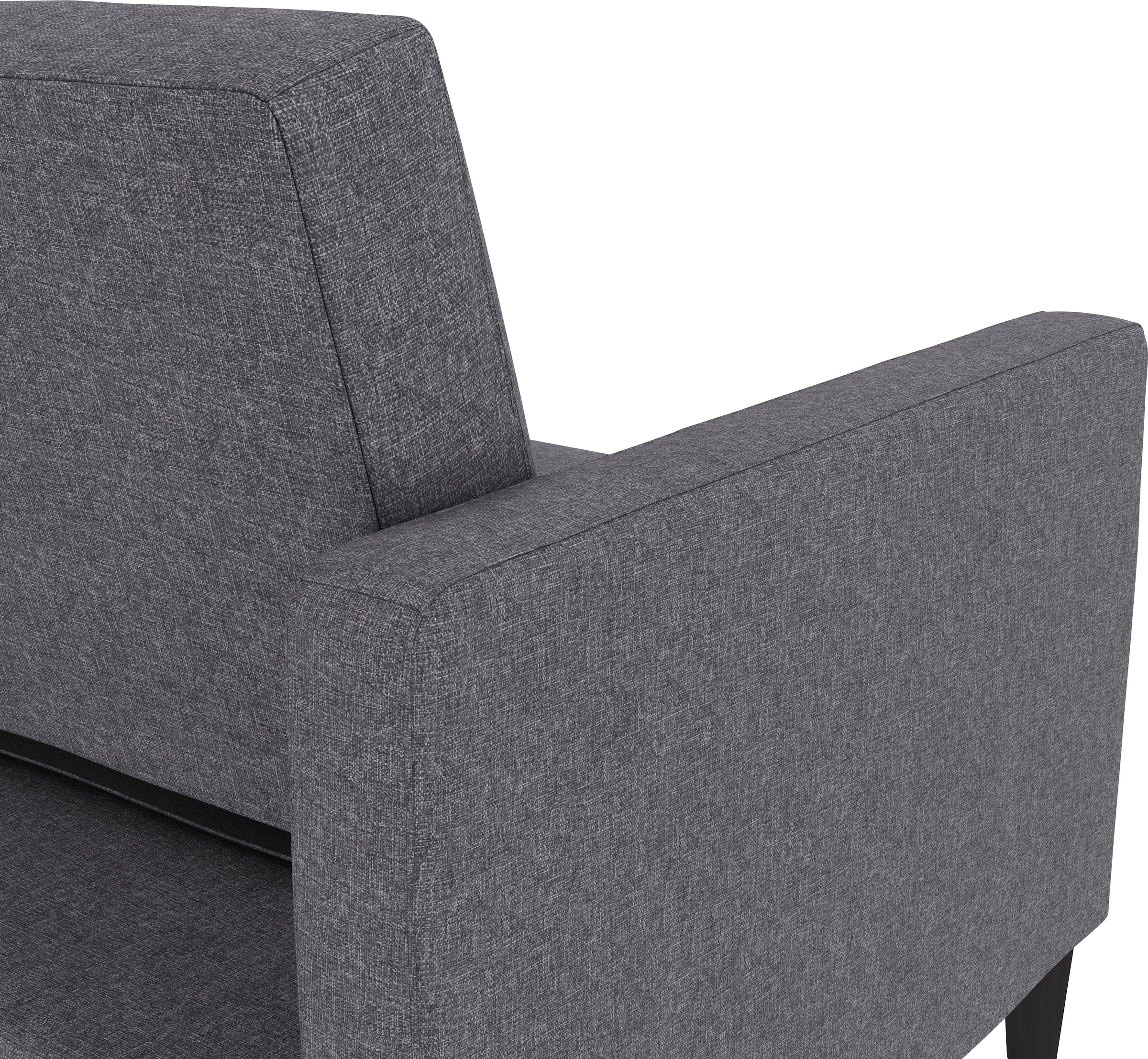 Dorel Home Ecksofa mit Schlafffunktion, Recamiere mit Stauraum beidseitig montierbar, Rückenlehne 2-teilig und 3-fach verstellbar