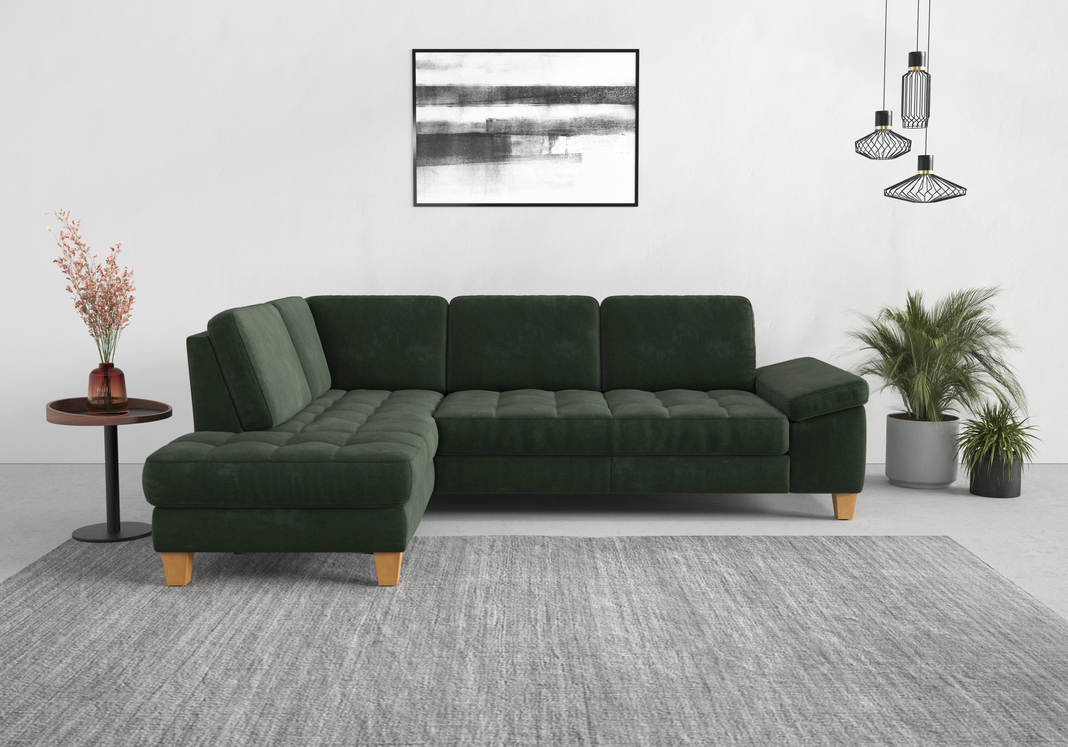 sit&more Ecksofa "Westham L-Form" mit Ottomane, mit oder ohne Schlaffunktion, Bettkasten, Verstellung