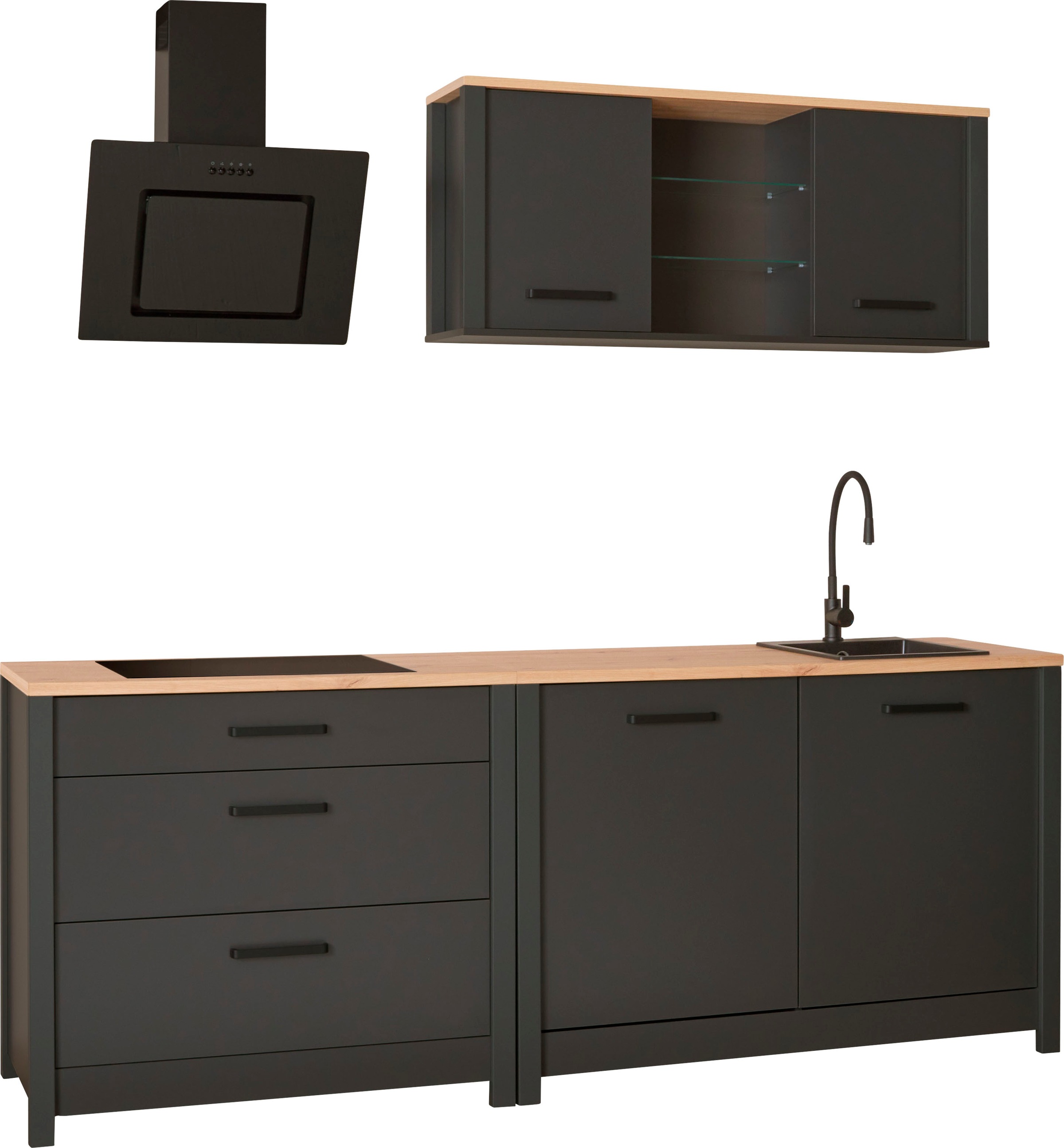 Inter Link Küchenzeile "Veneto" Ohne E-Geräte, für Spüle/Spülmaschine, Koch günstig online kaufen