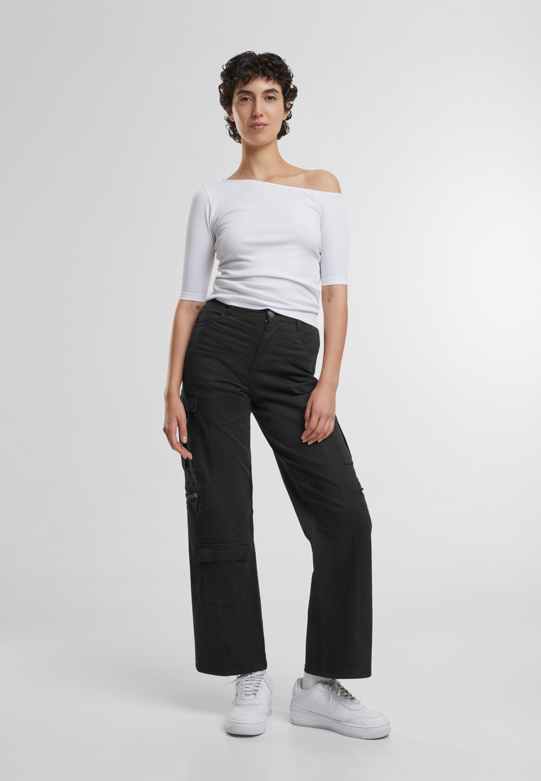 URBAN CLASSICS Stoffhose »Urban Classics Ladies Loose Utility Stretch Twill Pants«, (1 tlg.)